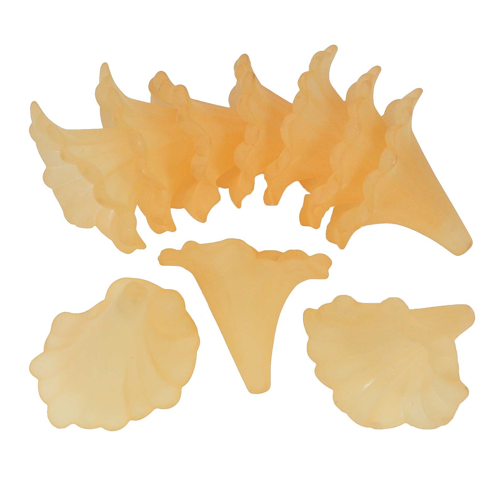 maDDma Bastelperlen Blütenkelch Perlen 10er Set, Acryl matt – DIY Deko in 15 Farben, (10er Set 10-tlg), vanille