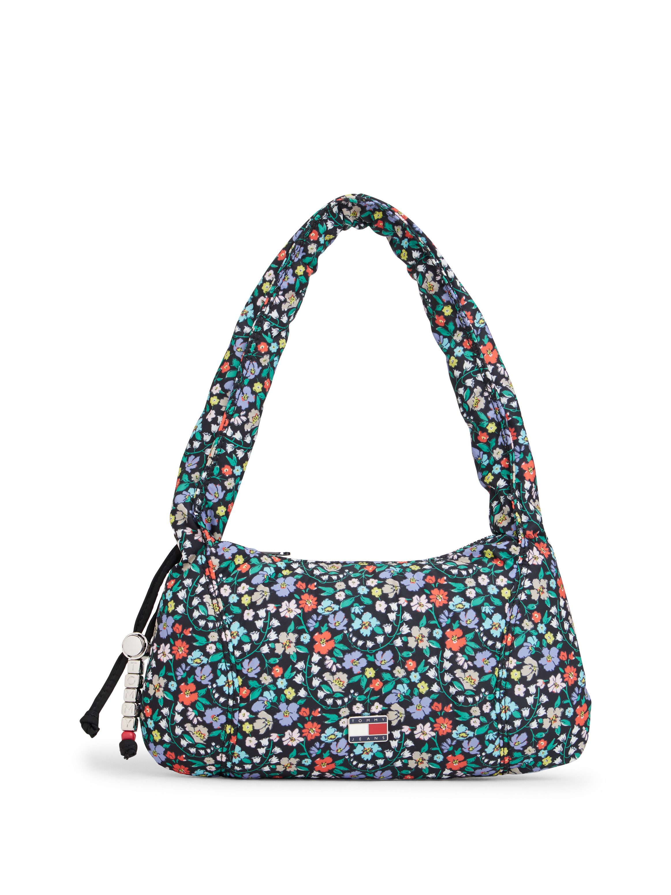 Tommy Jeans Schultertasche TJW CASUAL FLORAL SHOULDER, Damen Tragetasche, Umhängetasche in trendiger, bunter Blumenoptik