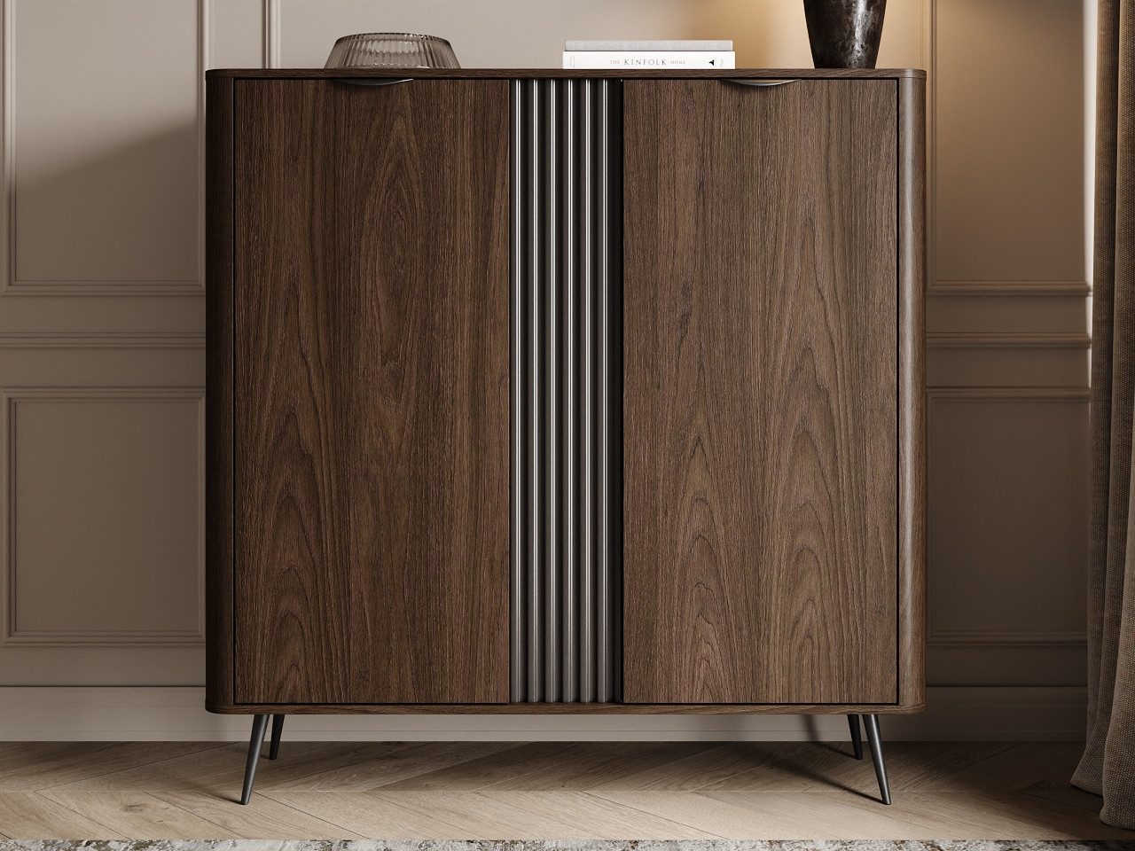 GrainGold Kommode Magico (Set, Kommode, Metallfüße), Breite 113 cm, Metallbeine, Modern Stil, Laminierte Platte