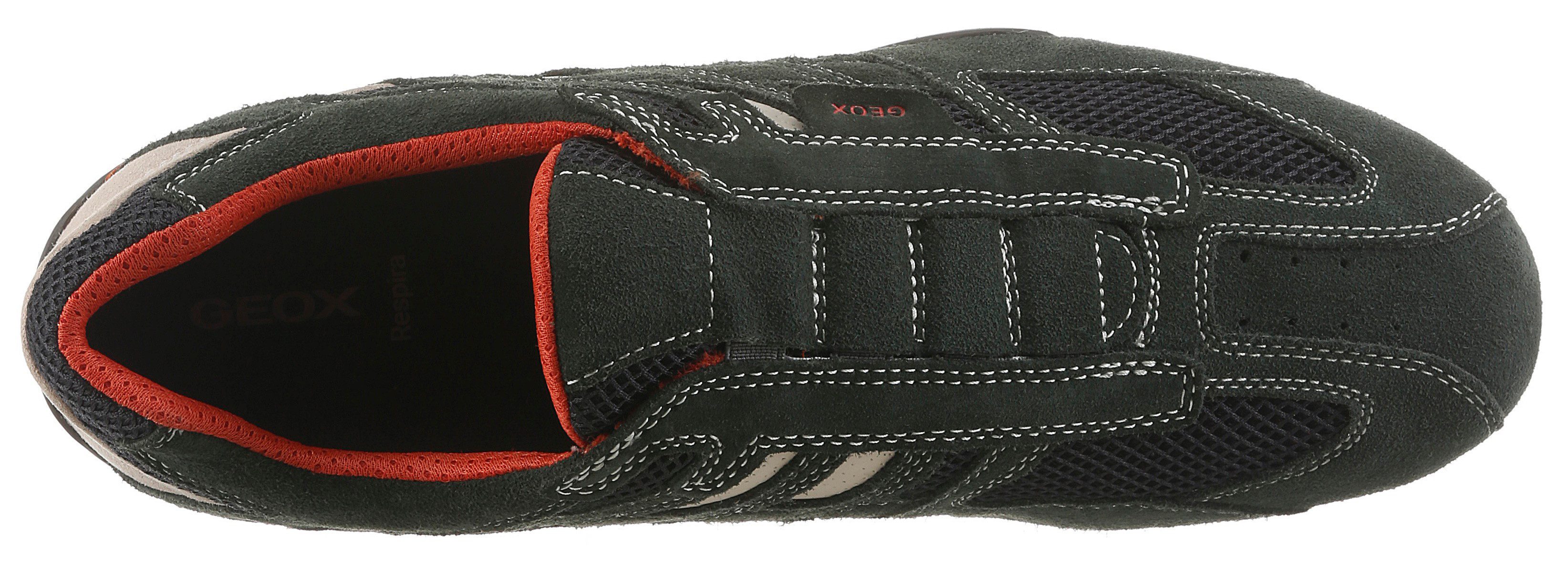 Geox U SNAKE Slip-On Sneaker Freizeitschuh, Slipper mit Geox Spezial Membran