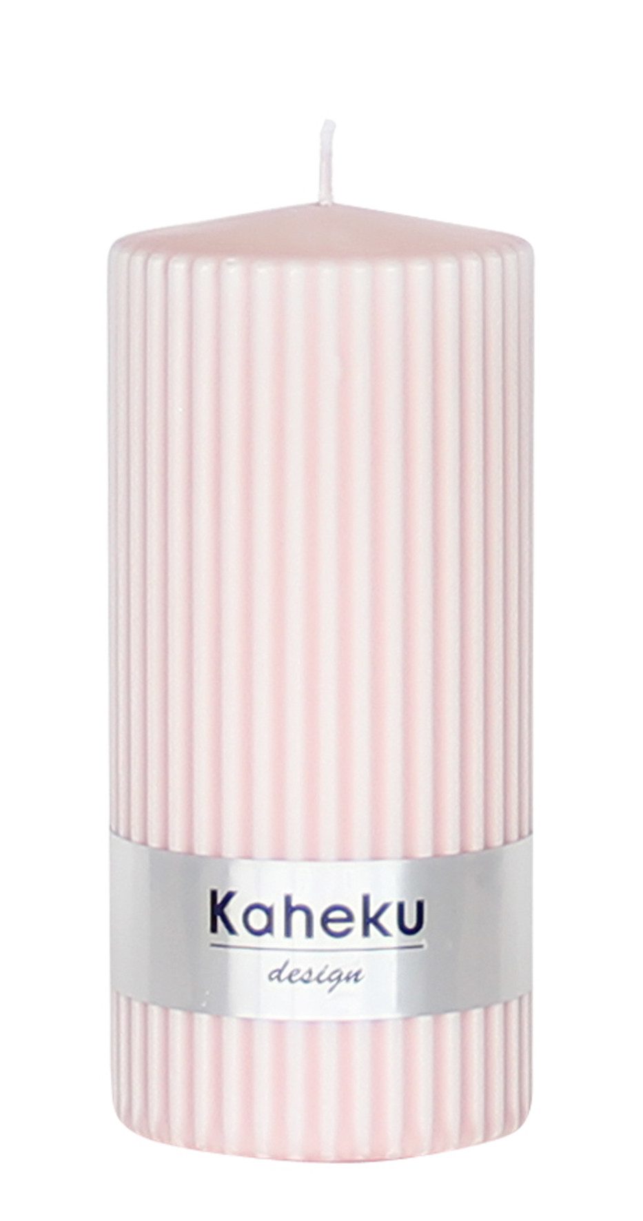Kaheku Stumpenkerze Kaheku Rillenkerze, Powder Hellrosa, Ø 7 cm, 1173001546 (1-tlg)