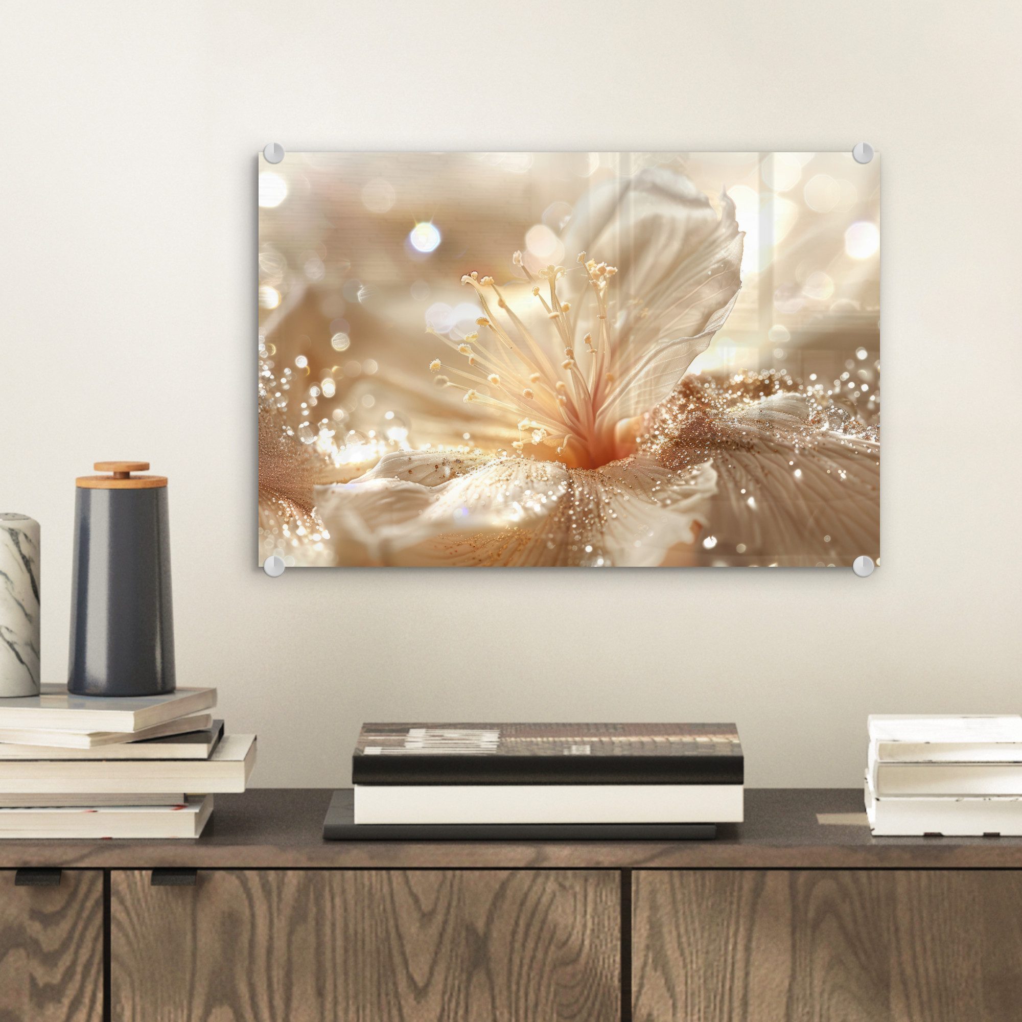 MuchoWow Acrylglasbild Blume - Weiß - günstig online kaufen
