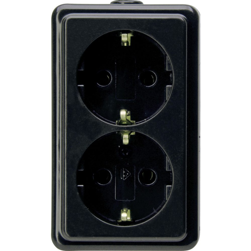 Kopp Kopp 120105005 Steckdosenleiste Schwarz Einbau-Tischsteckdose