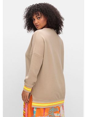 Sheego Sweatshirt Große Größen aus reiner Baumwolle