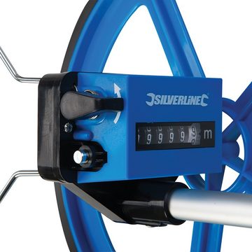 Silverline Rollbandmaß Großes Messrad 0–99.999,9 m mit Teleskopgriff