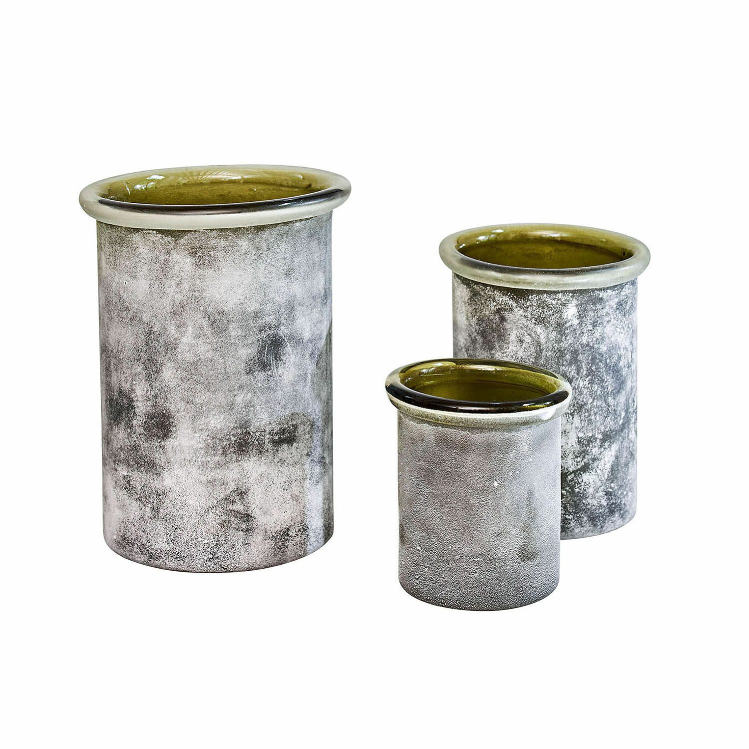 Mirabeau Windlicht Windlicht 3er Set Iskira grün (3er Set, 3er Set)