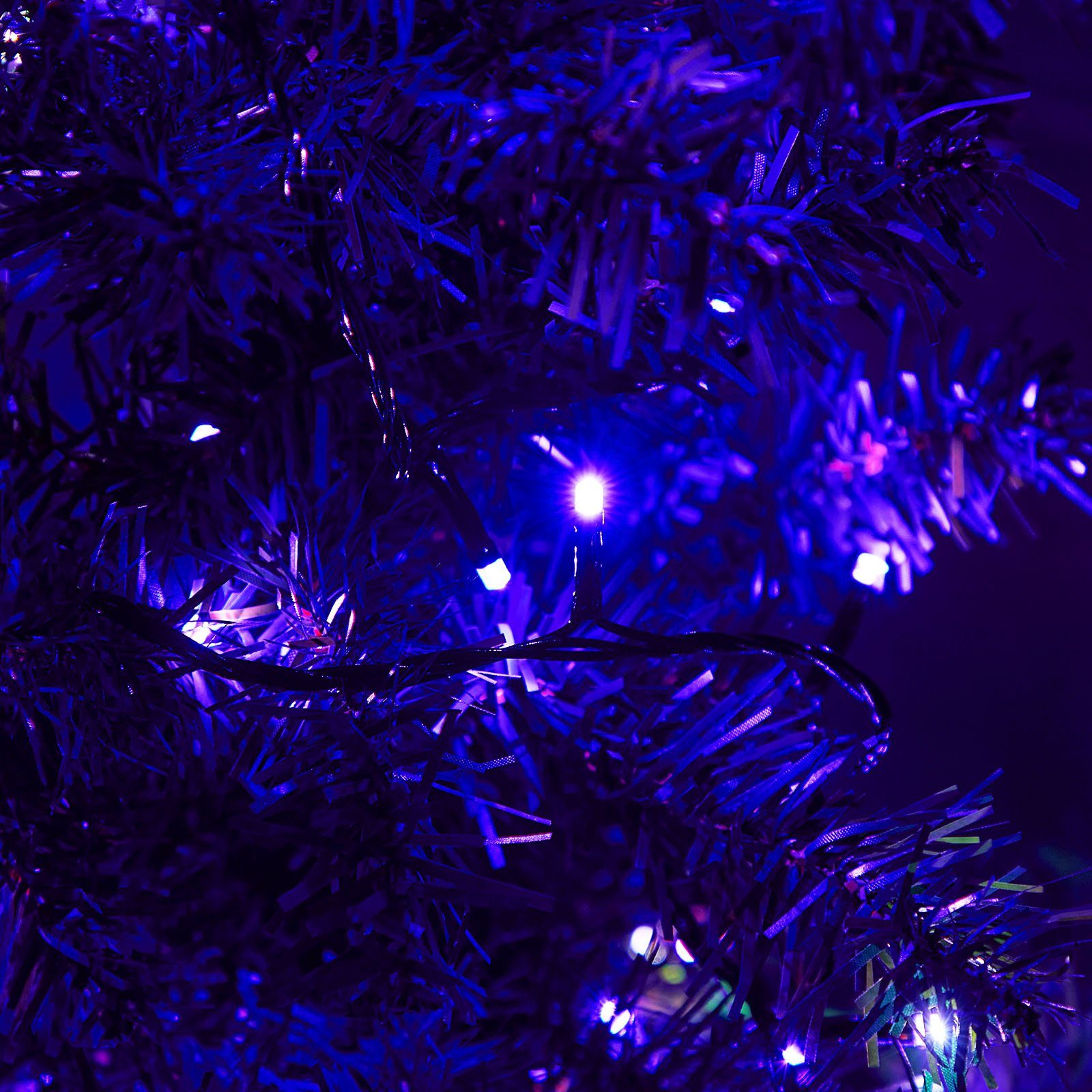 Garten 3M-Verlängerungskabel Innen LED-Baummantel Party Baum, for Außen Weihnachten Rosnek Lila mit 156-flammig, Lichterkette LED 20m