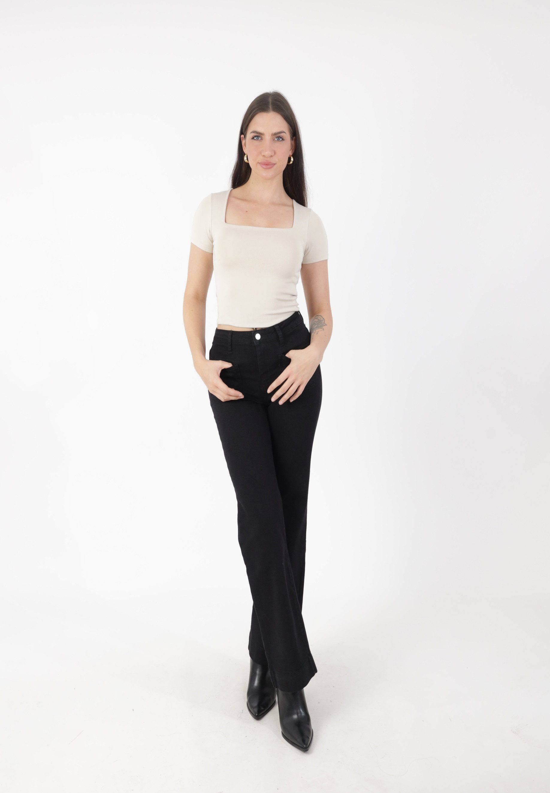 Elara Straight-Jeans Stretch-Hose