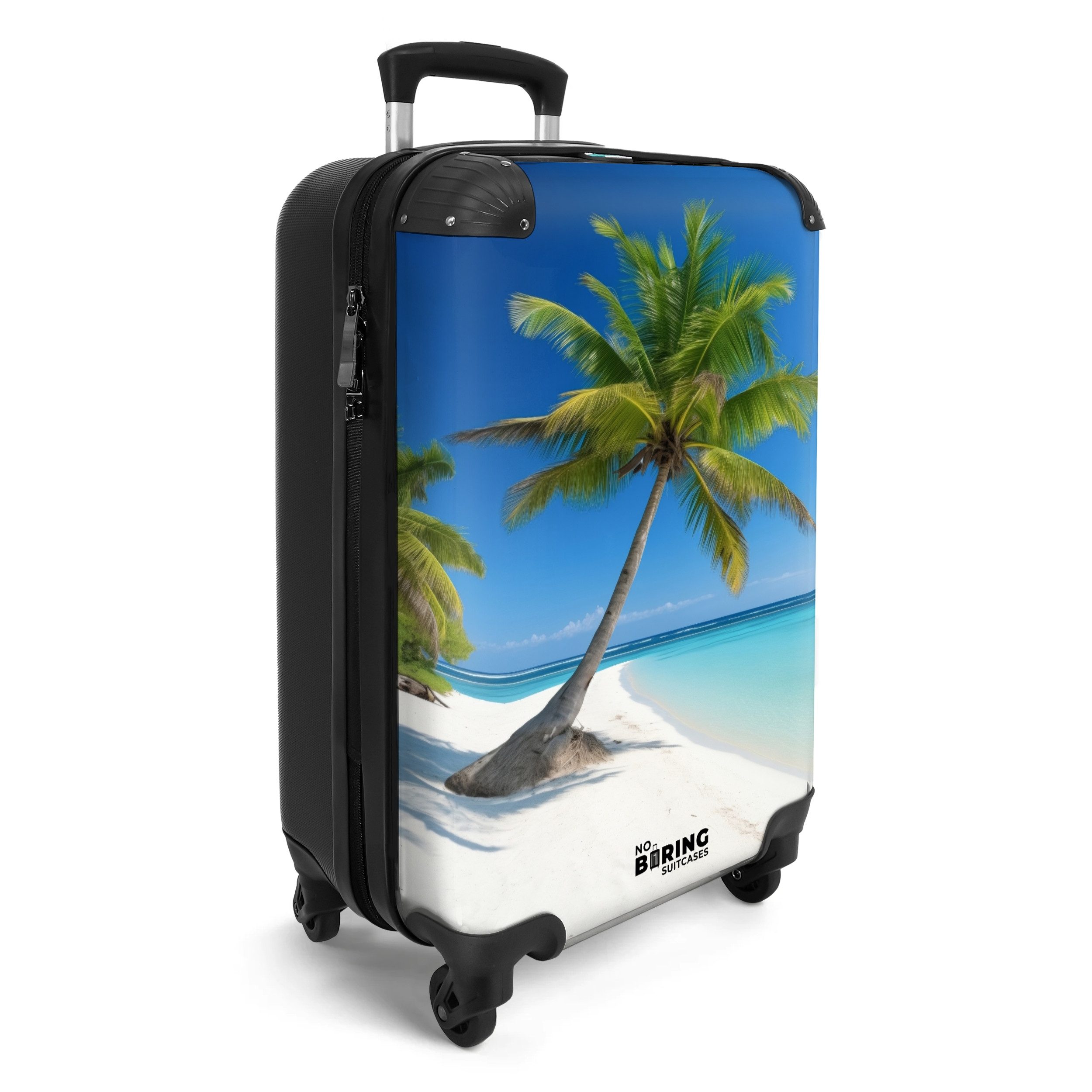 NoBoringSuitcases.com© Hartschalen-Trolley Palmen am Strand 55x35x20cm, günstig online kaufen