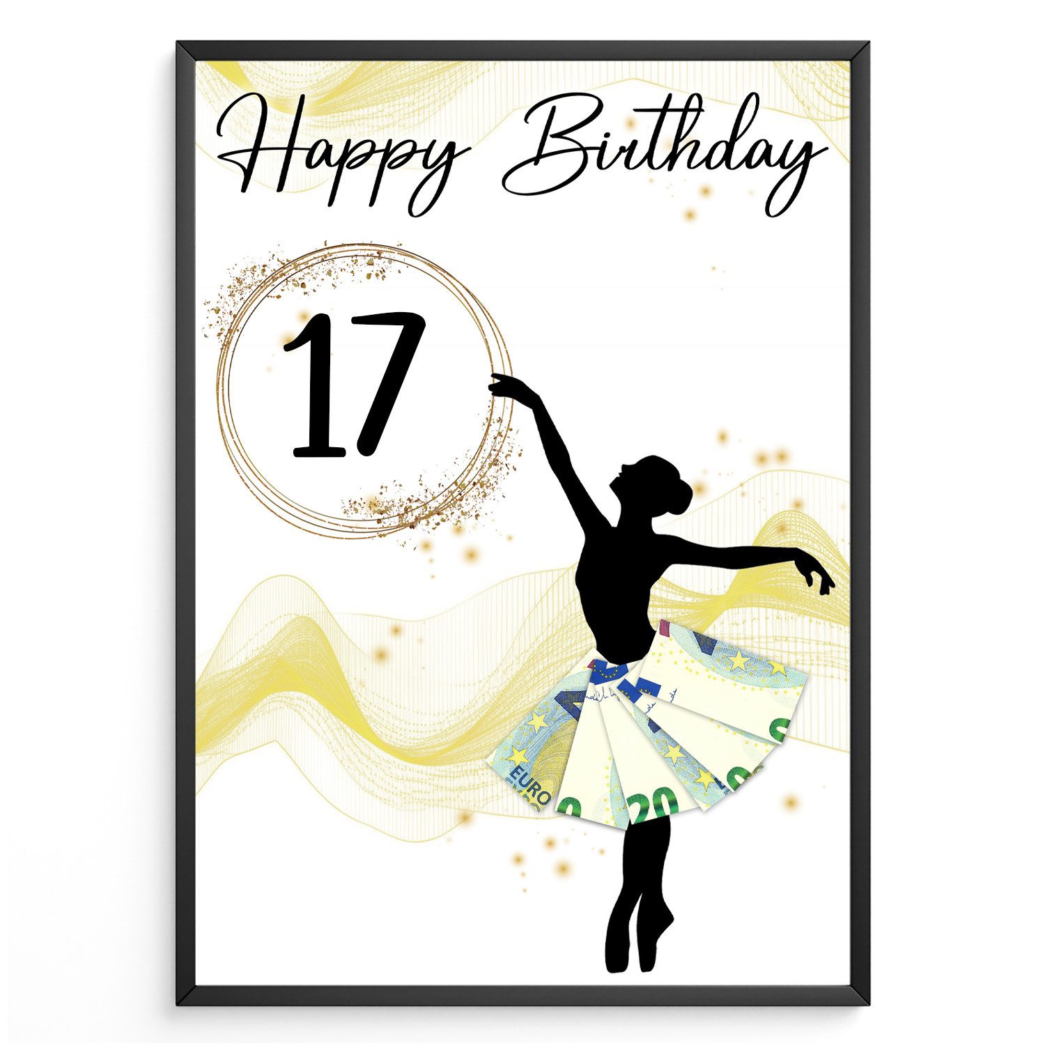 Tigerlino Poster Geburtstag Geldgeschenk Frauen Freundin günstig online kaufen