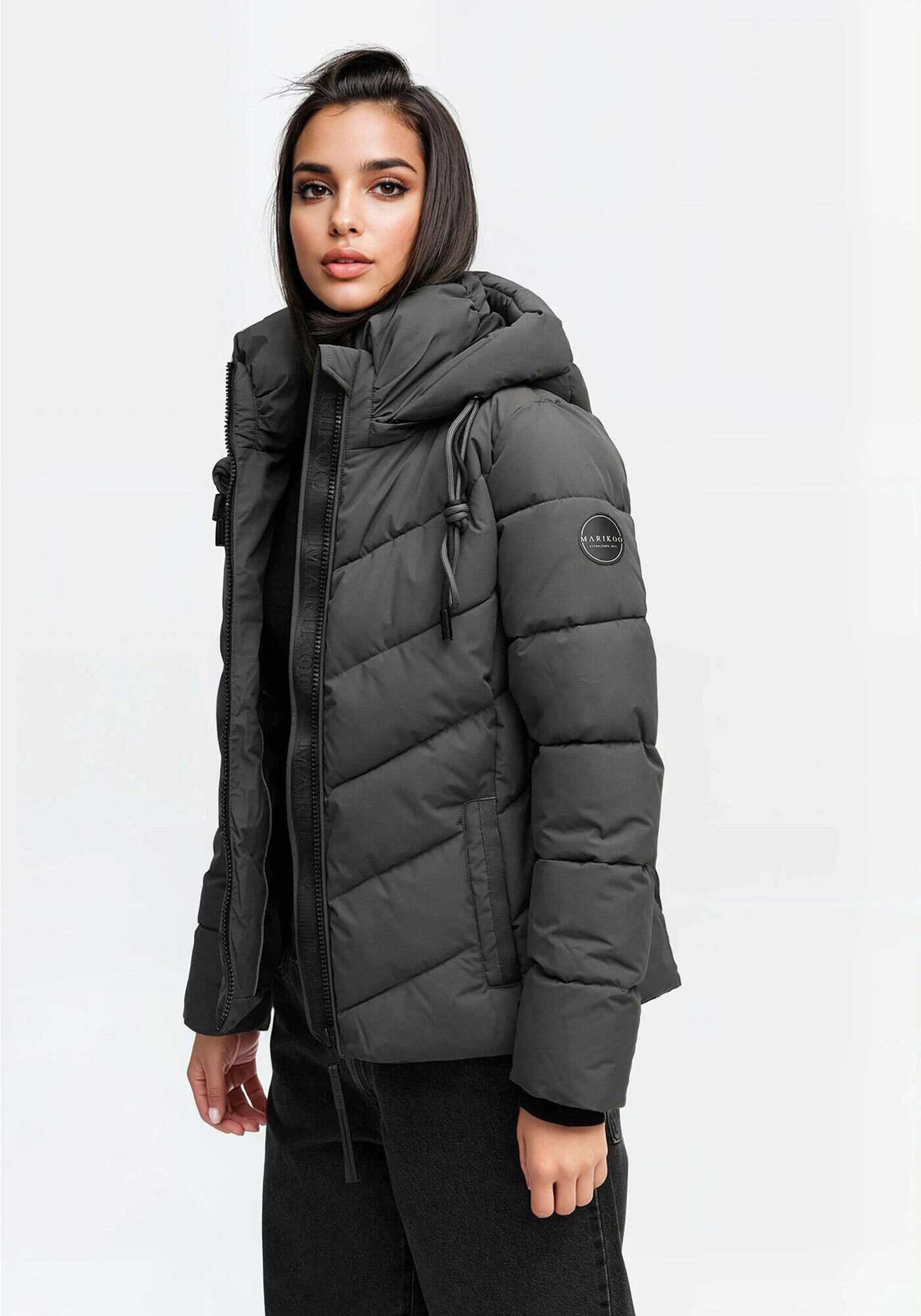 Marikoo Winterjacke Sahnemausii mit abnehmbarer Kapuze günstig online kaufen