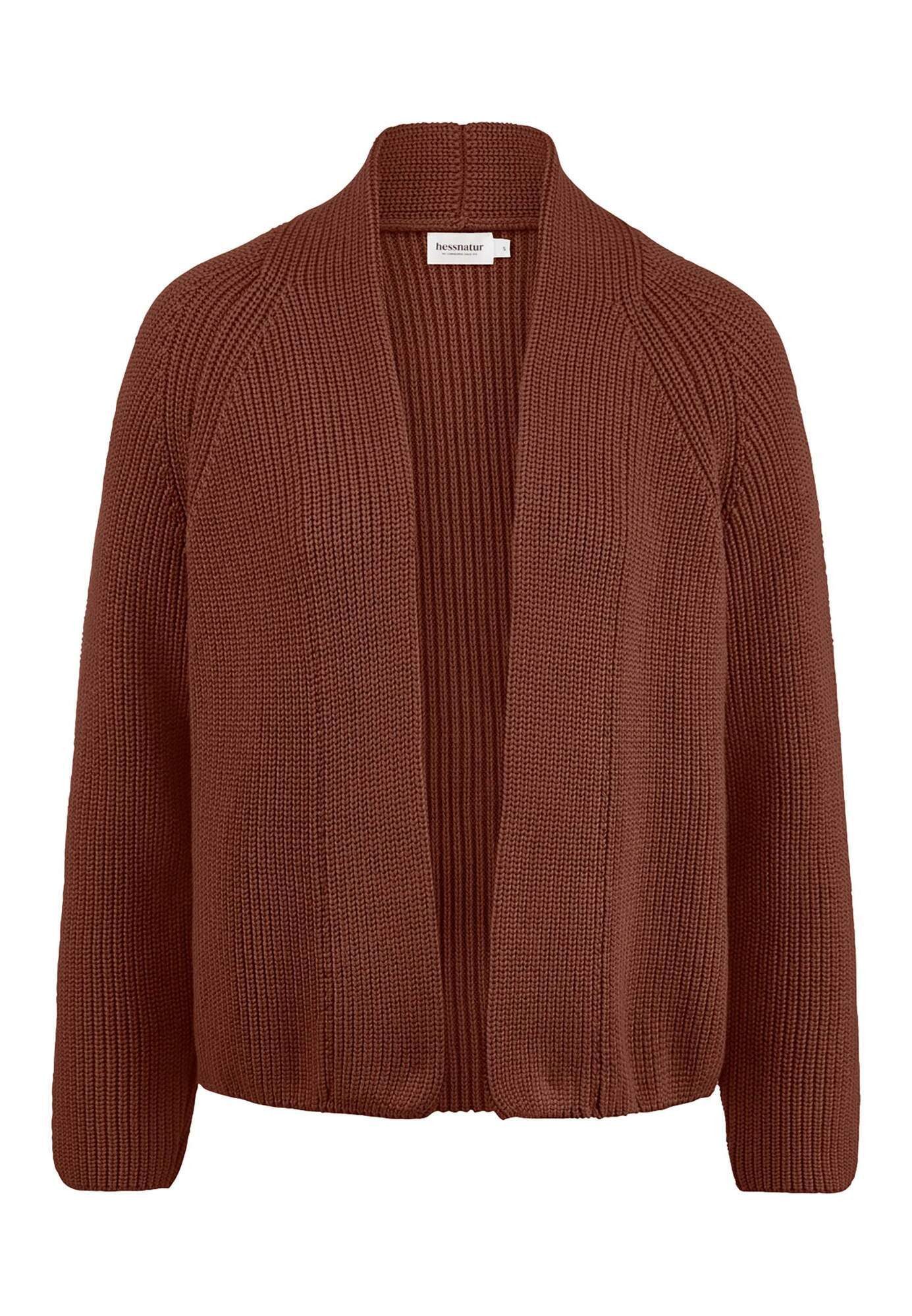 Hessnatur Strickjacke Relaxed aus reiner Bio-Baumwolle (1-tlg)