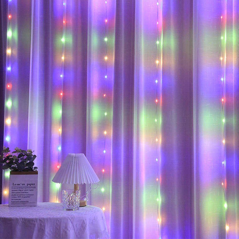 Rosnek LED-Lichterkette 1-5M, 10M, Kupferdraht, Hochzeit Party Bunt Schlafzimmer für wasserdicht,batterie, Dekorationen Weihnachten Garten, transparent