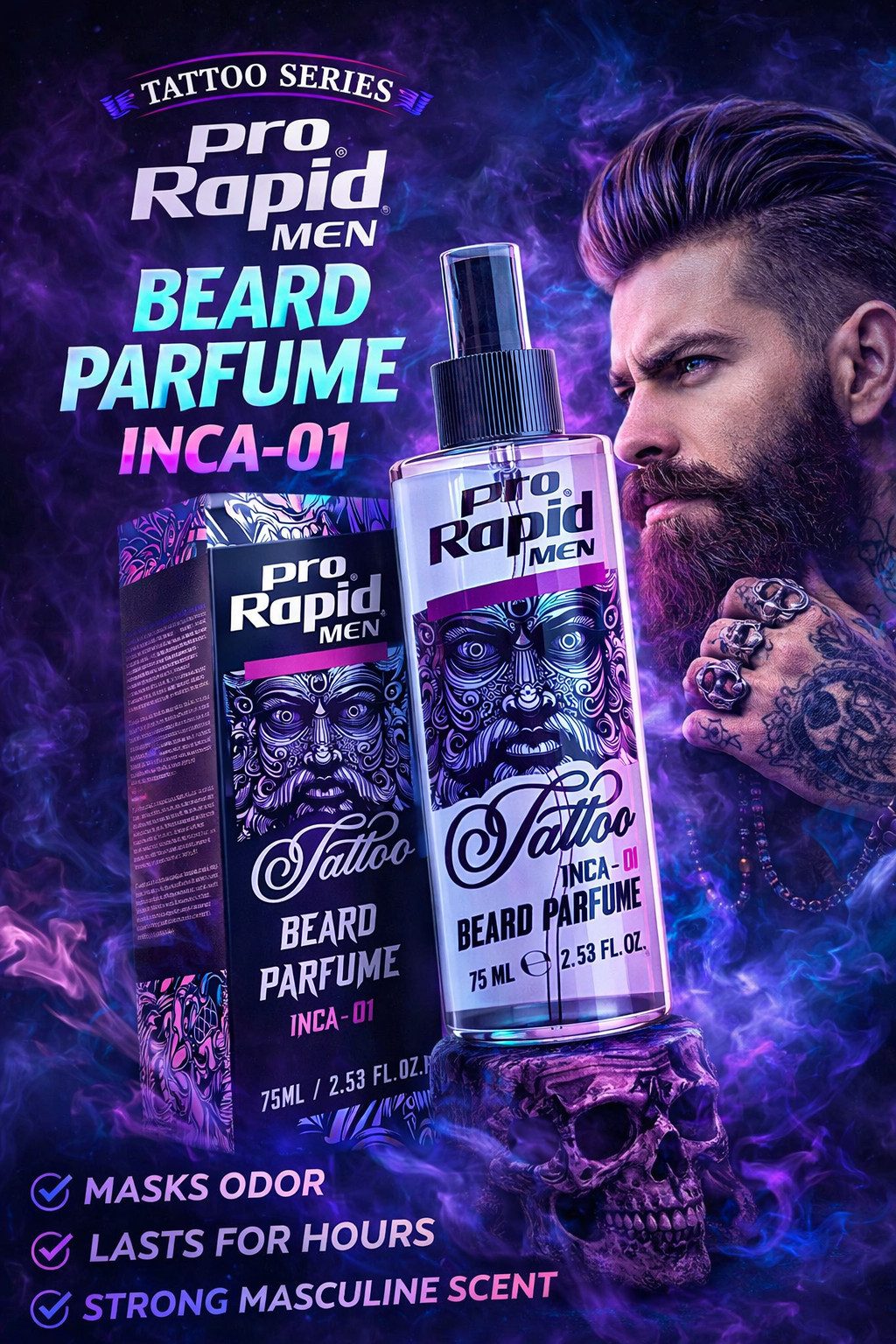 Pro Rapid Men Bartwasser Pro Rapid INCA - 01 BEARD PERFUME 75 ML