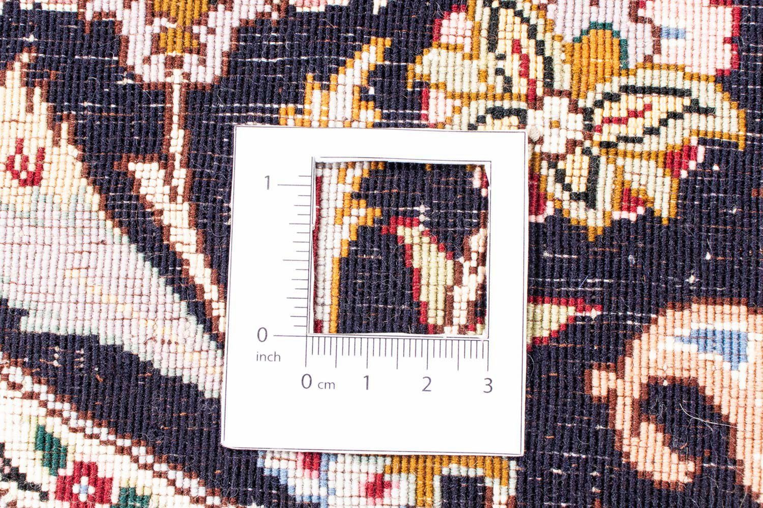 Orientteppich Perser rund, Handgeknüpft, x Royal - dunkelrot, - Zertifikat Höhe: Wohnzimmer, 7 Einzelstück 245 cm Täbriz - mit morgenland, rund 245 - mm