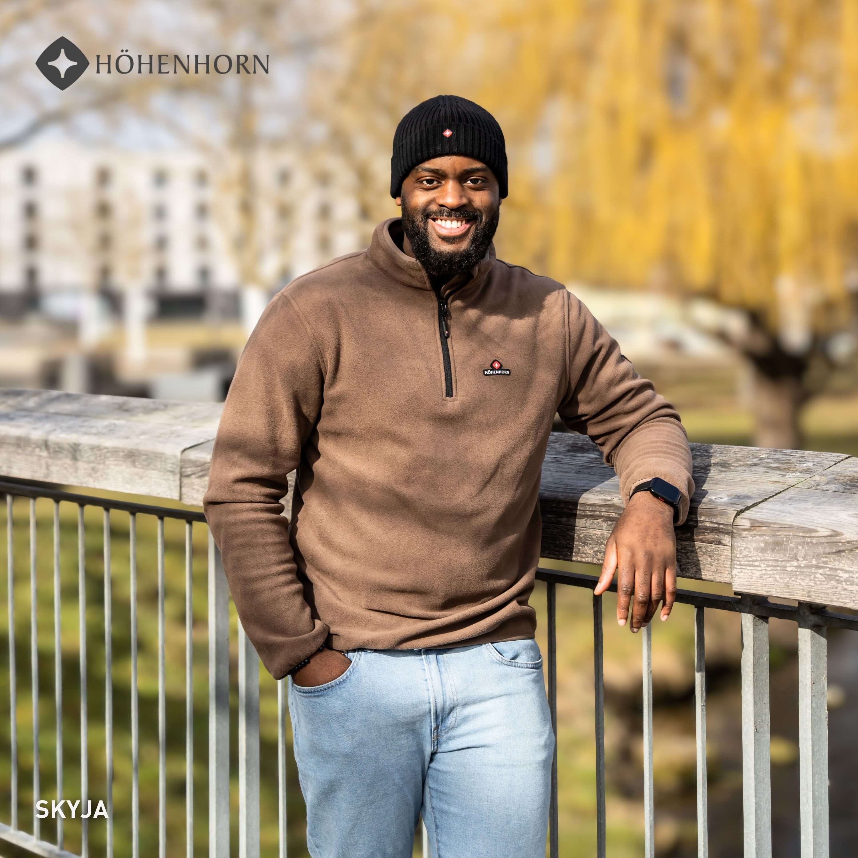 Höhenhorn Fleecepullover Skyja Herren Fleece Pullover für Männer Sweatshirt 1/4 Zip Microfleece