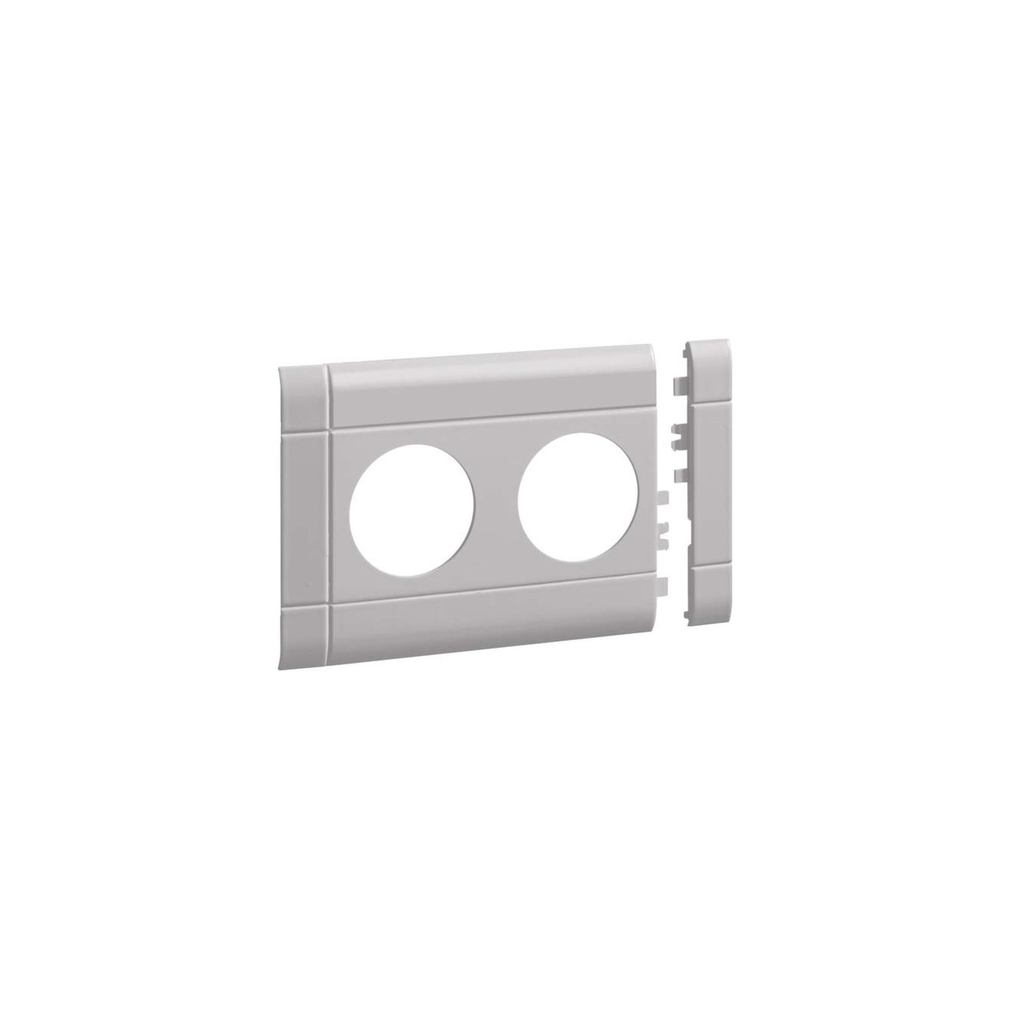 Hager Tehalit Blende 2-fach, OT 100, lg GB10020K7035 Steckdosenleiste