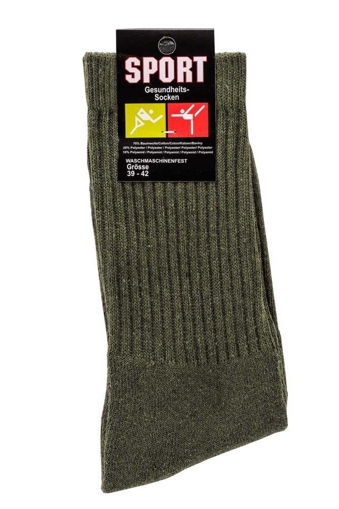 FussFreunde Sportsocken 10 Paar Armysocken Bundeswehrsocken Outdoorsocken mit Vollfrotteefuß