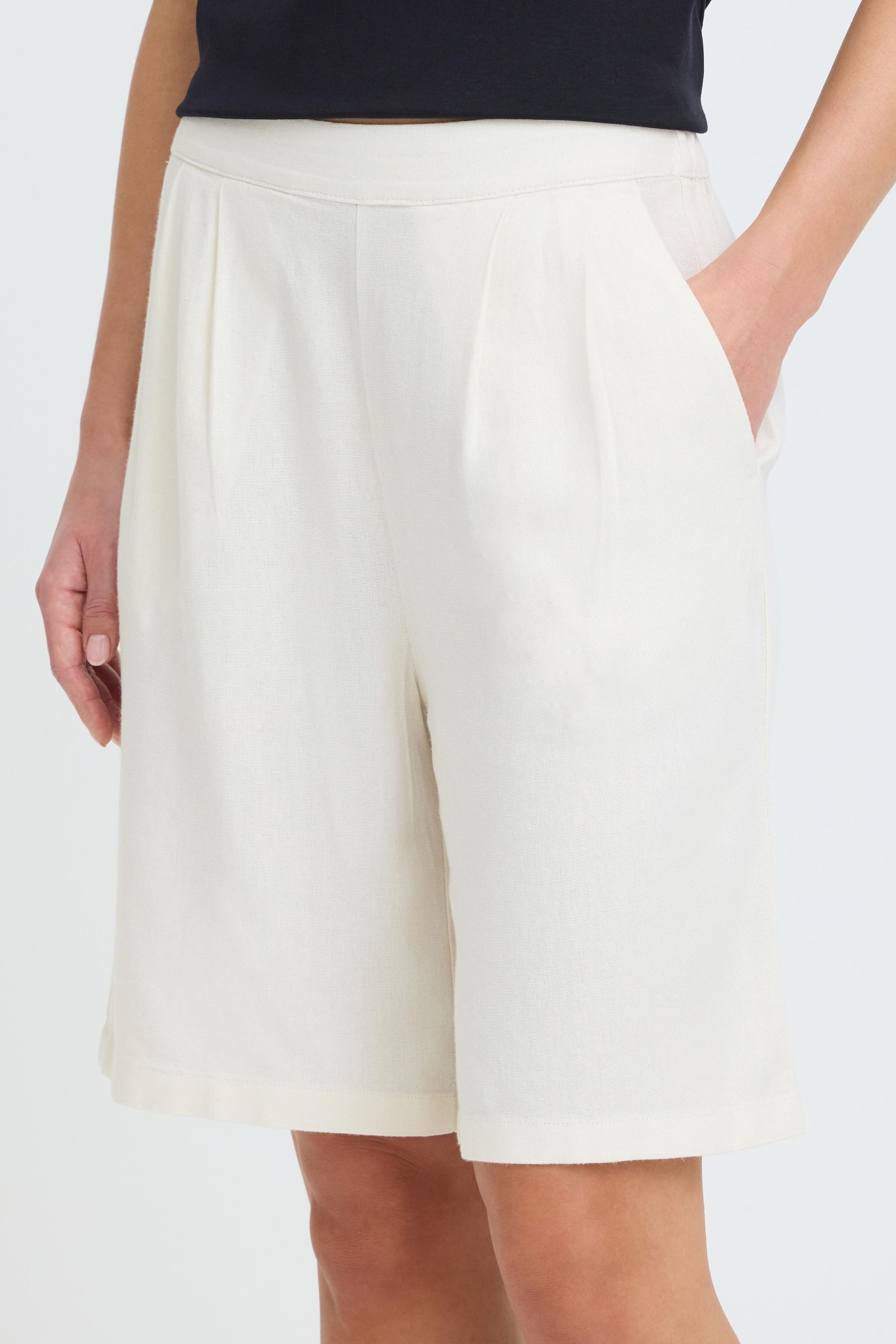 OXMO Leinenhose OXNInna Leinen-Mix-Shorts mit Bundfalten - Loose Fit – Bild 5 von 5