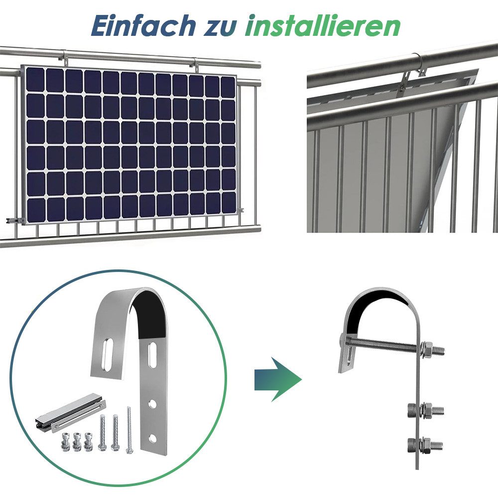 GLIESE Balkonkraftwerk PV Halterung 118CM Verstärkter Solarmodul Befestigung Balkonkraftwerk – Bild 4 von 5