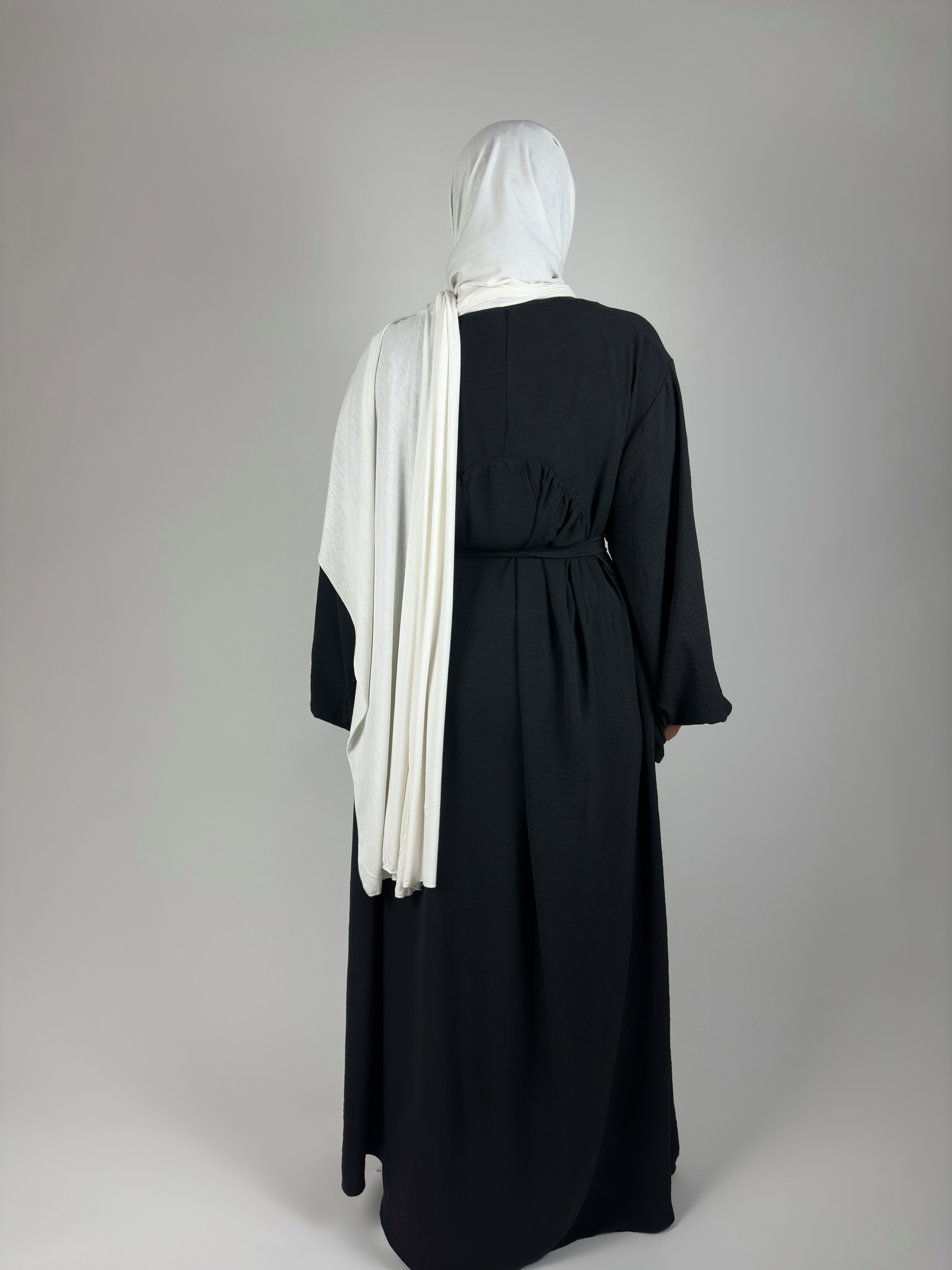Aymasal Ballonkleid Abaya Nour Maxikleid schwarz Kaftan Gebetskleidung Islam Kleidung Islamische