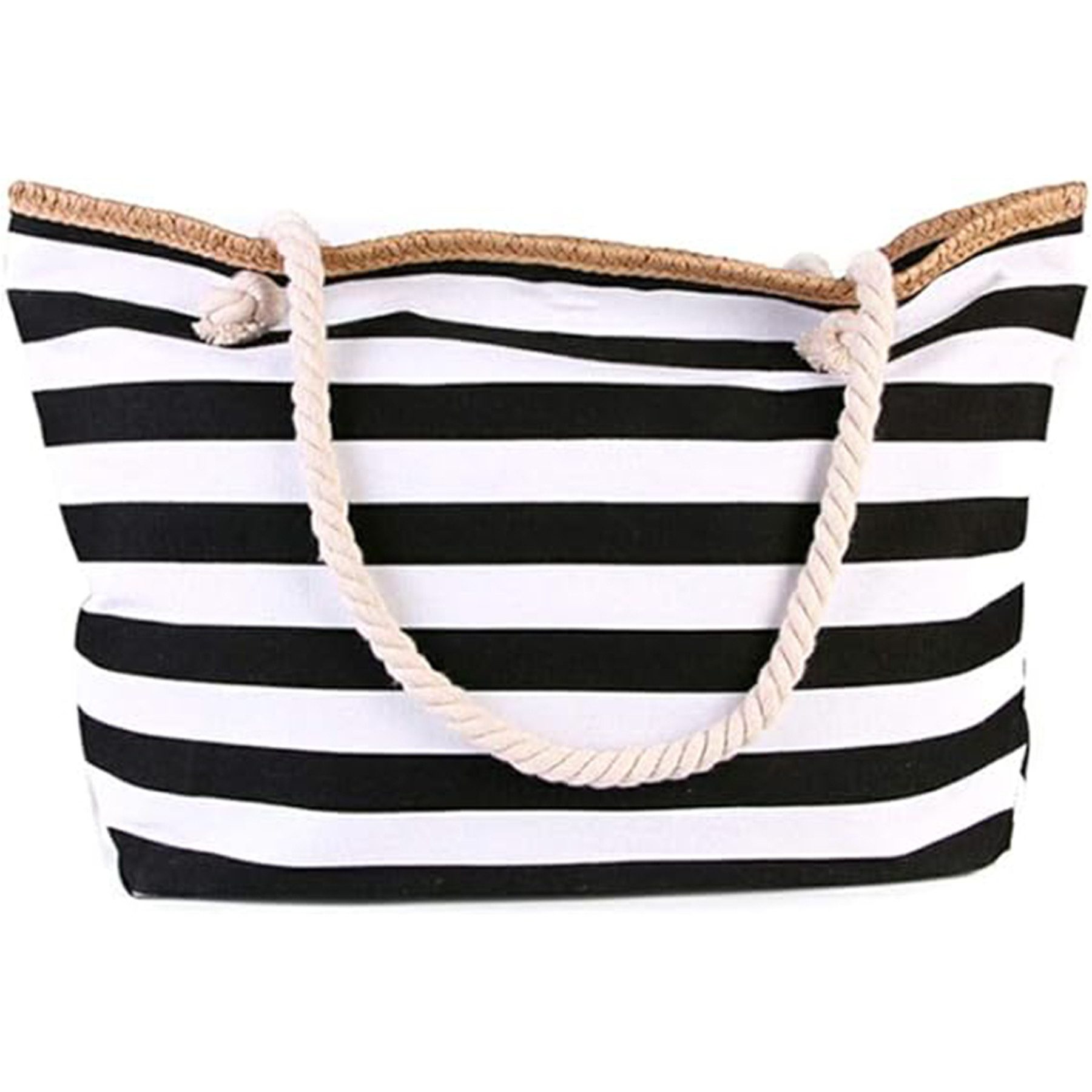 Mutig Strandtasche Große Strandtasche mit Reißverschluss XXL Familie Beach Tote Bag (Große Shopper Damen Sporttasche Schultertasche, Faltbar Umhängetasche, Tragetasche, Shopping Bag, Reisetasche), für strand,poolparty,fitnessstudio,picknick,grillen, camping, roadtrip