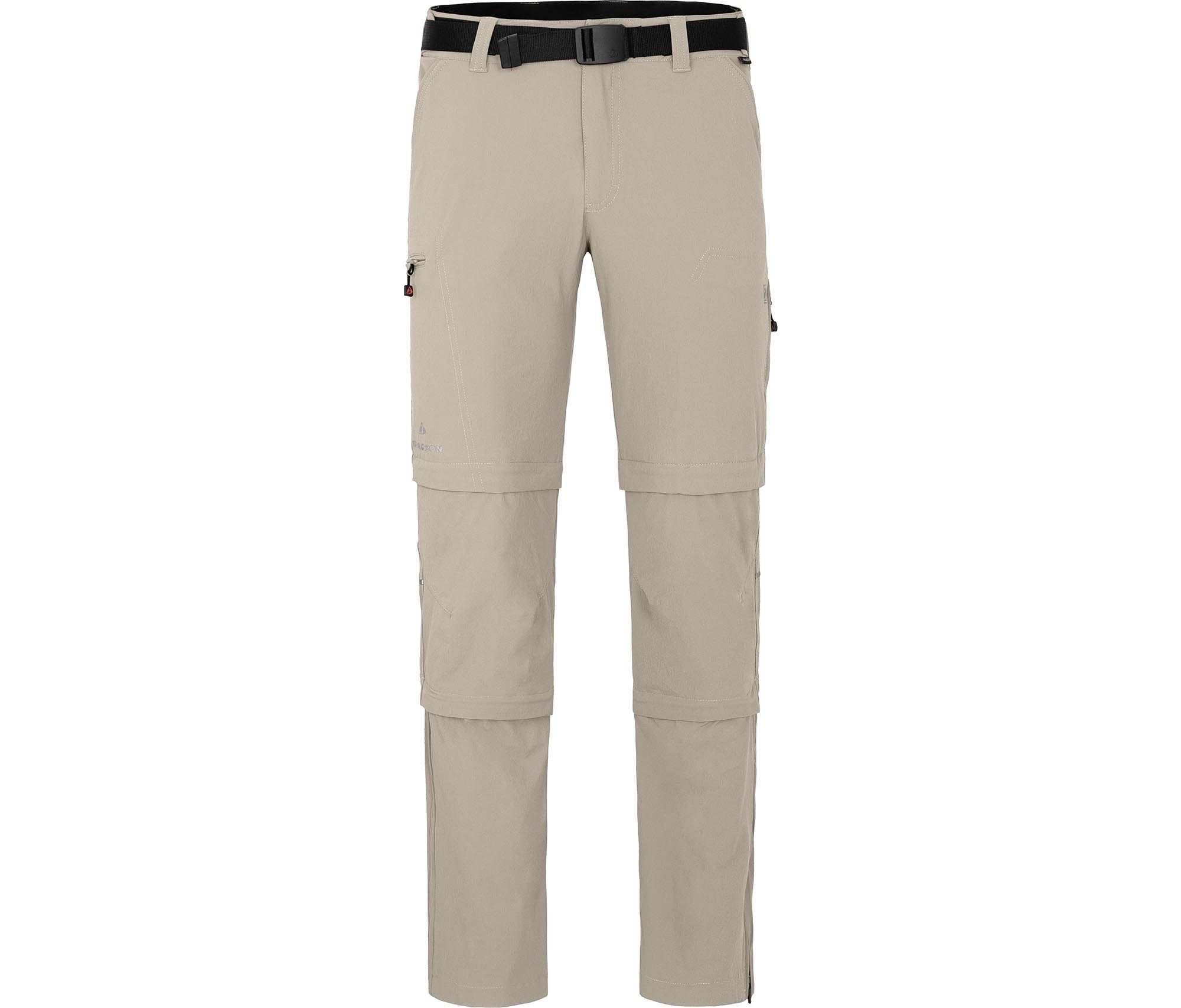 Bergson Zip-off-Hose Wanderhose, Zipp-Off T-ZIPP Herren pflegeleicht, hell Doppel mit Normalgrößen, vielseitig, QUEENSLAND beige