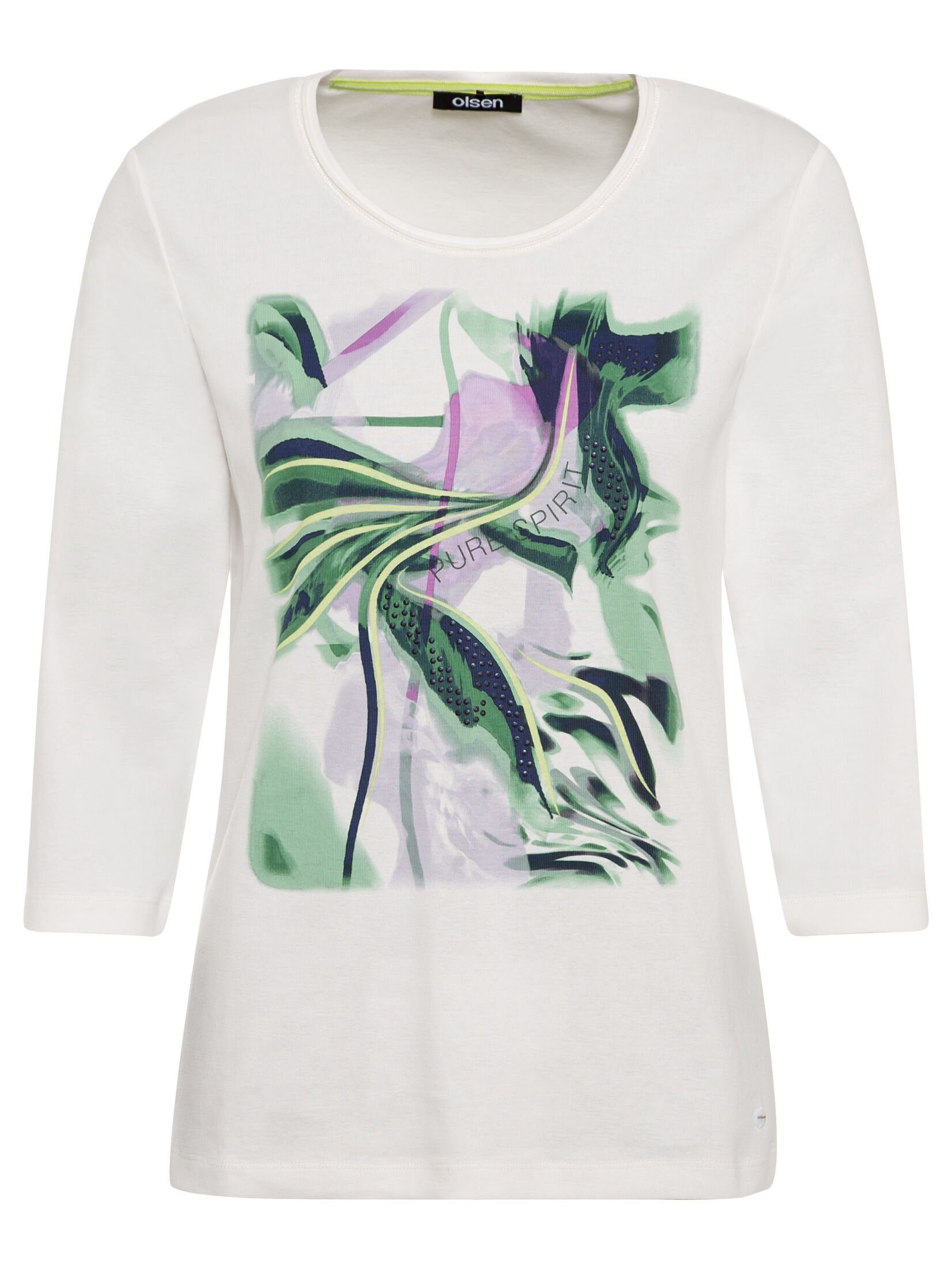 mit Print-Shirt Print floralem Olsen