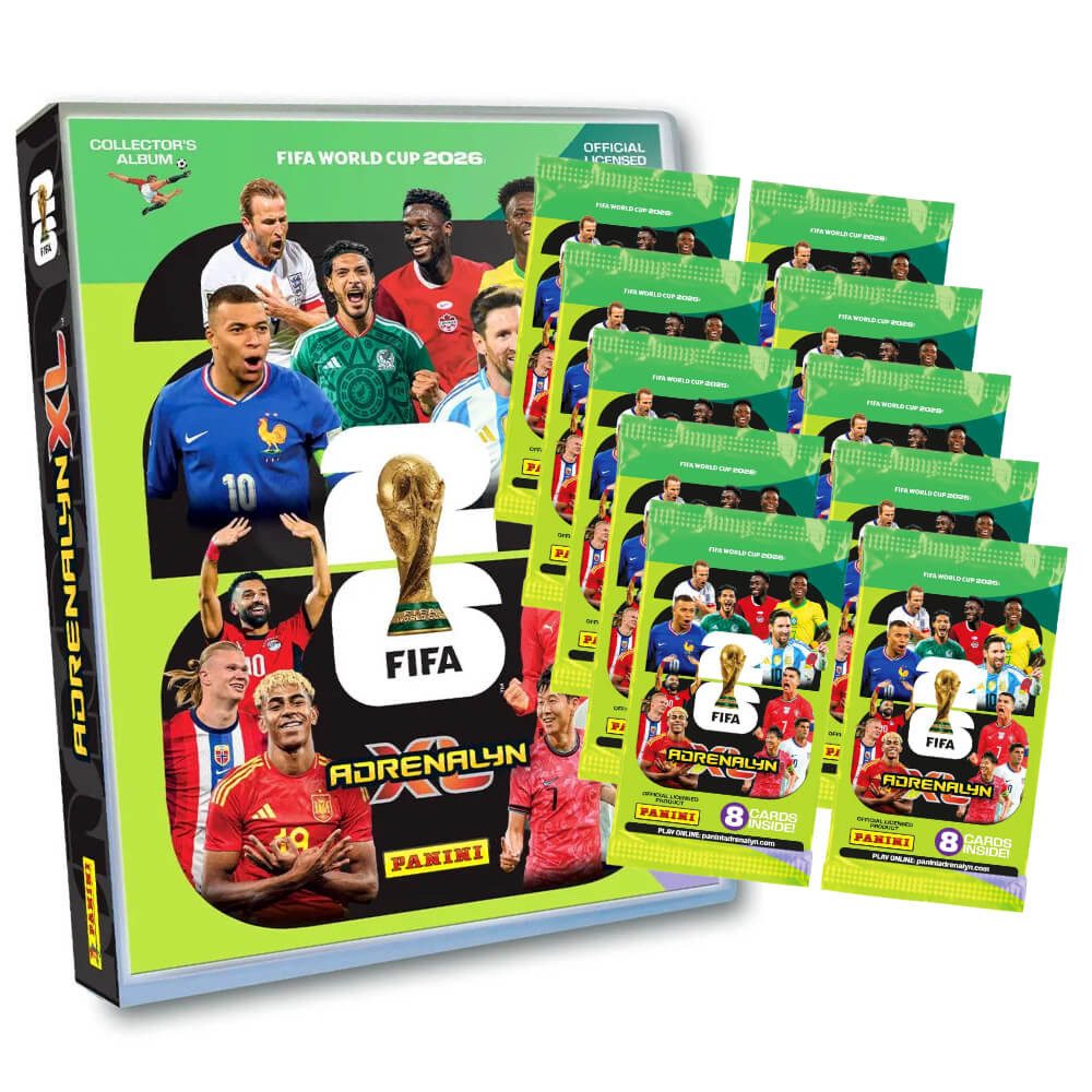 Panini Sammelkarte Fifa World Cup 2026 Adrenalyn XL - WM Trading Cards Sammelkarten, - 1 Mappe + 10 Booster