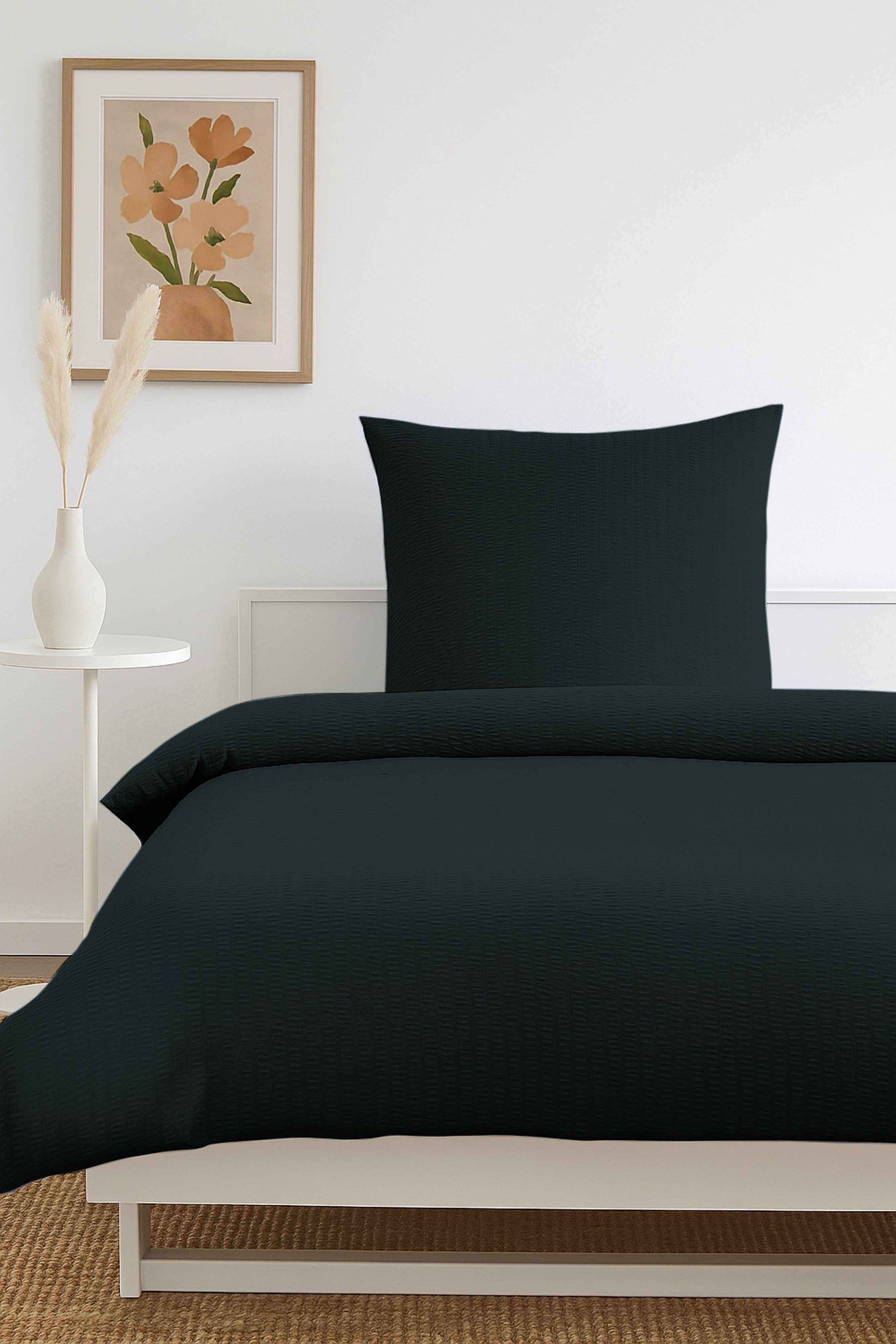 One Home Bettwäsche Seersucker Uni, Seersucker, günstig online kaufen