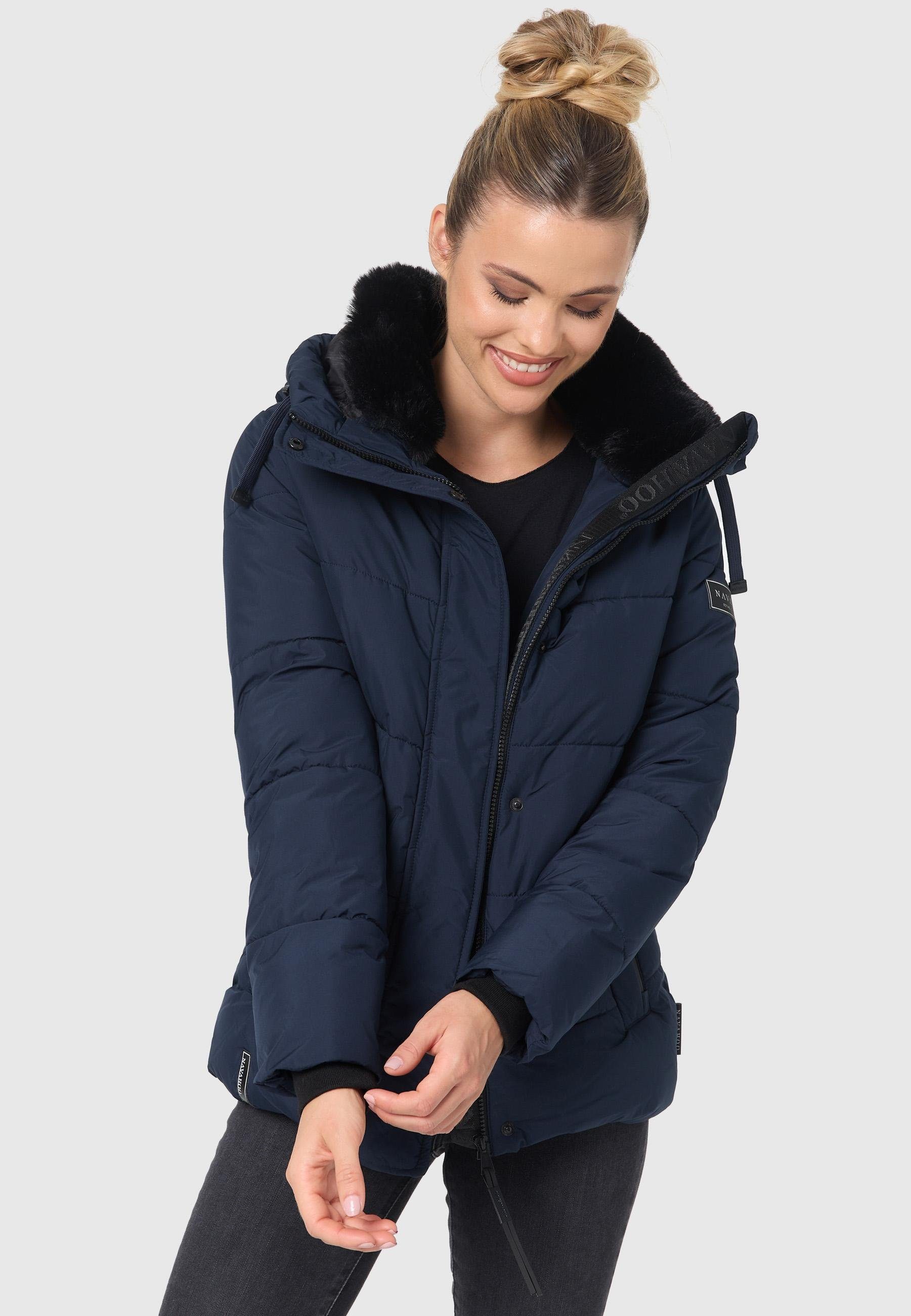 Navahoo Steppjacke Sag ja XIV Warme gesteppte Winterjacke mit Kapuze