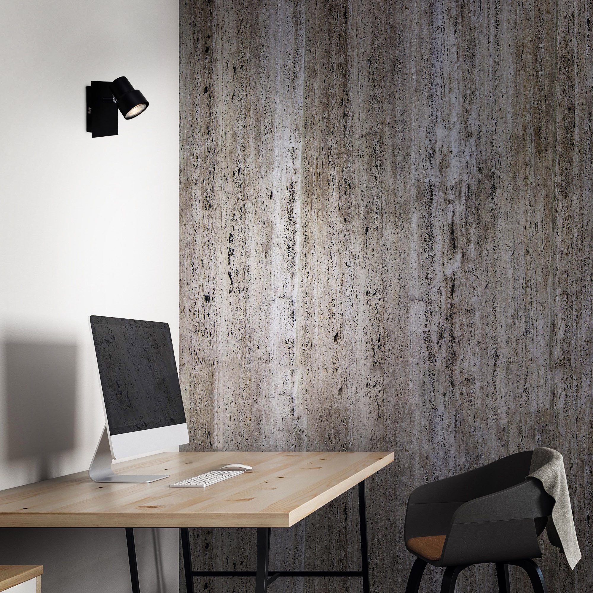 Briloner Leuchten Wandleuchte LED Wandleuchte Extra-Warmweiß GU0, LED wechselbar, 2700K - Extra - Warmweiß, Wandleuchte dreh- und schwenkbar, GU10, schwarz