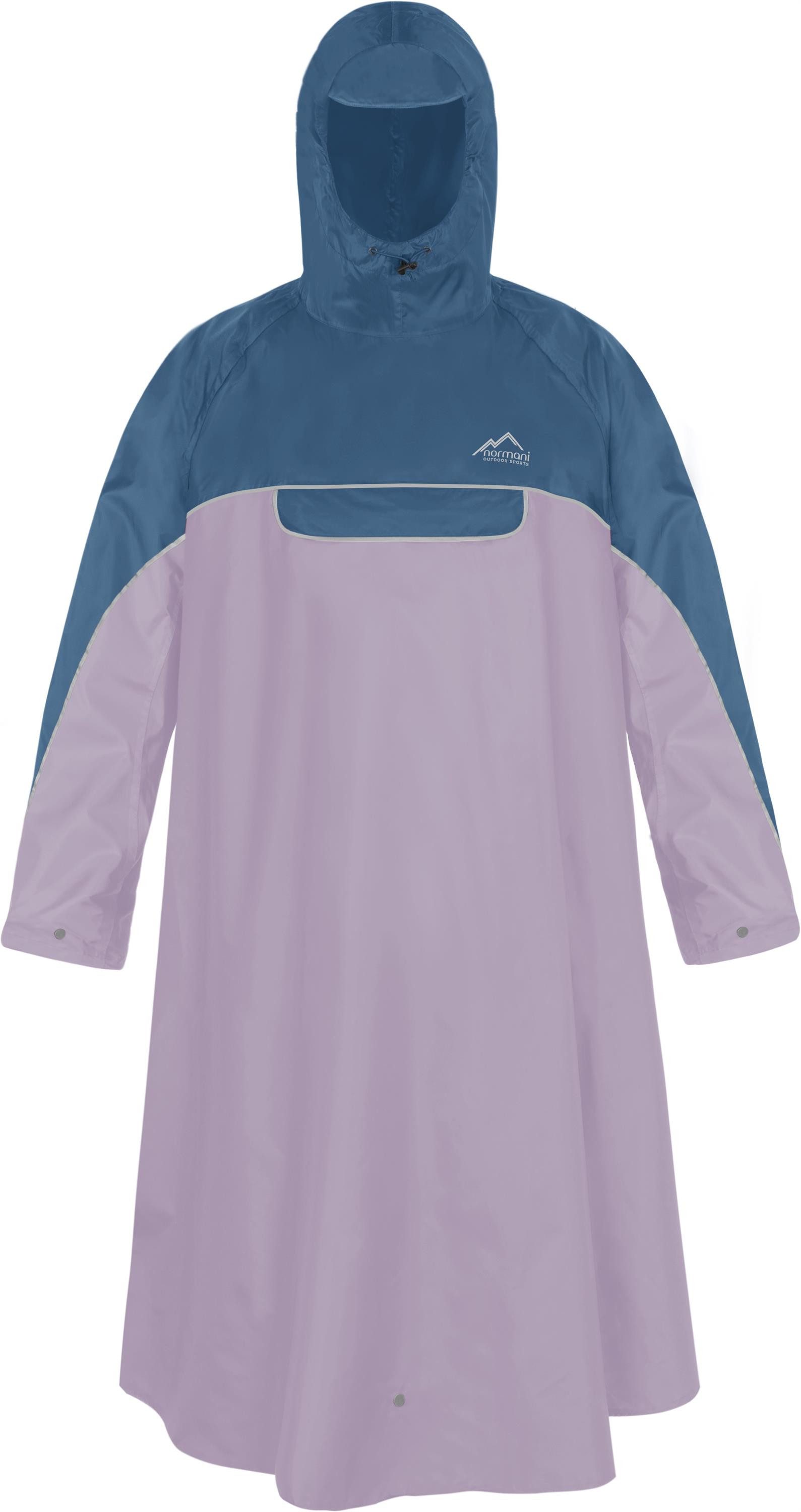 normani Regenponcho Regenponcho Tutunendo mit Rucksackfunktion - Extra Langer wasserdichter Outdoorponcho