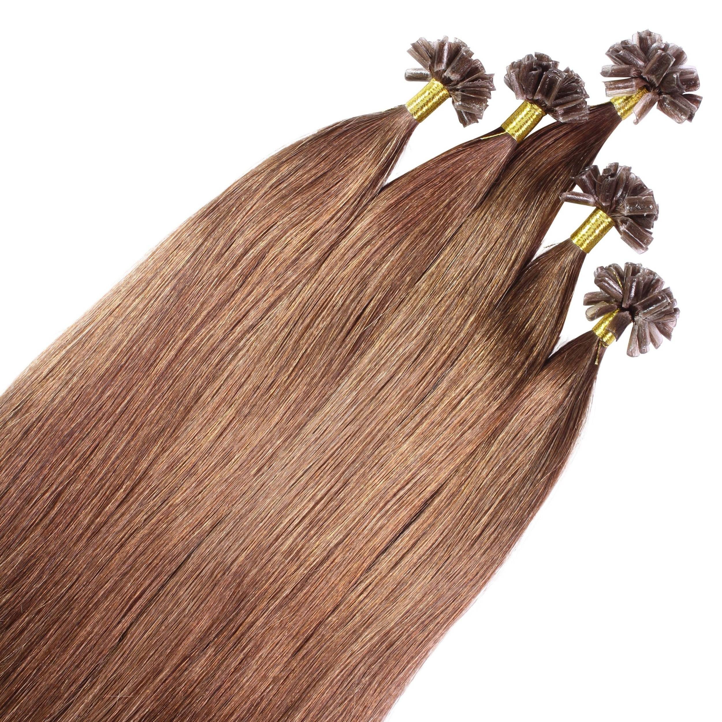 hair2heart Echthaar-Extension Premium Remy Bonding Extensions #8/1 Hellblond Asch 40cm