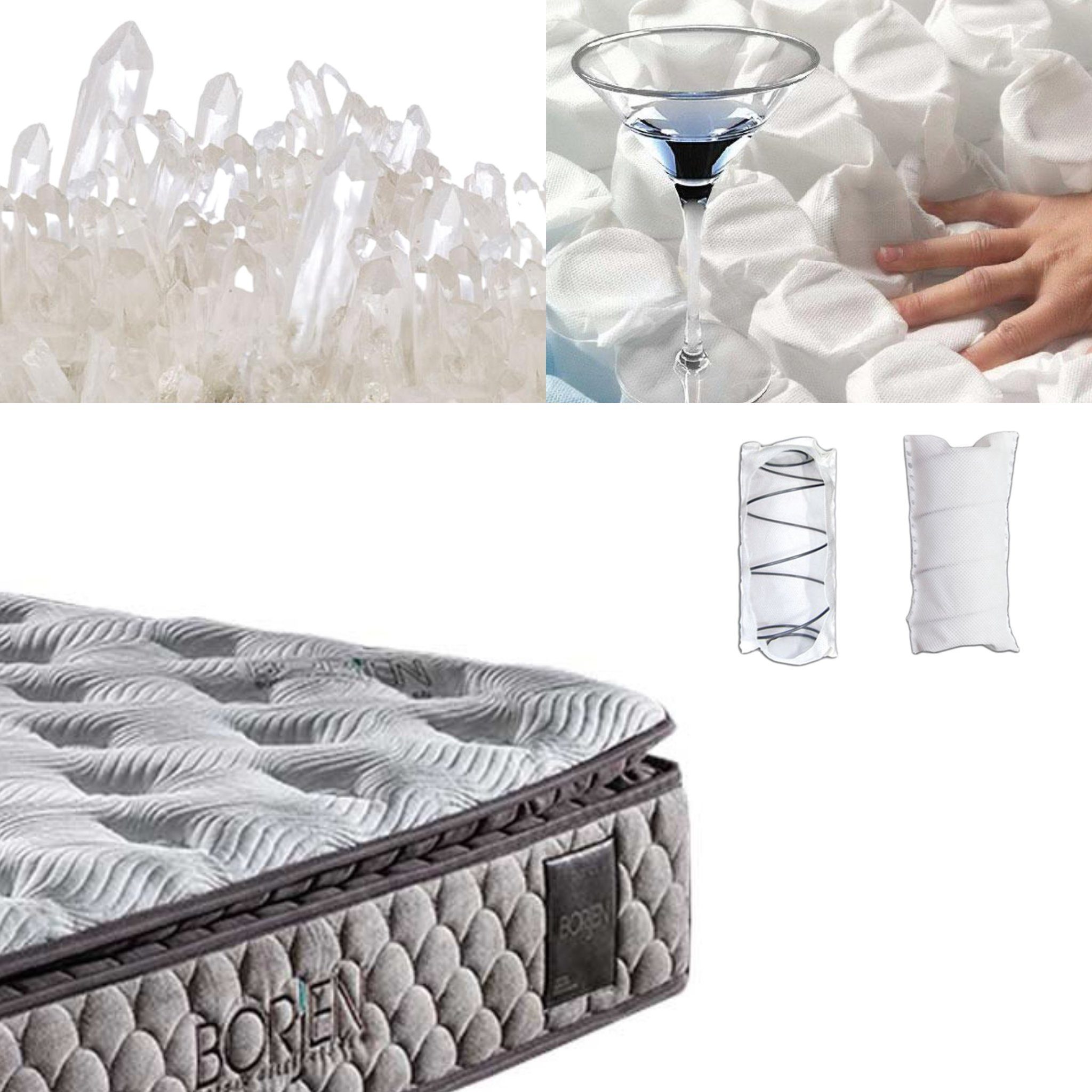 Taschenfederkernmatratze 9 Schichten mit Topper Matratze 90x200 - 180x200 Borjen, Bambi, 32 cm hoch