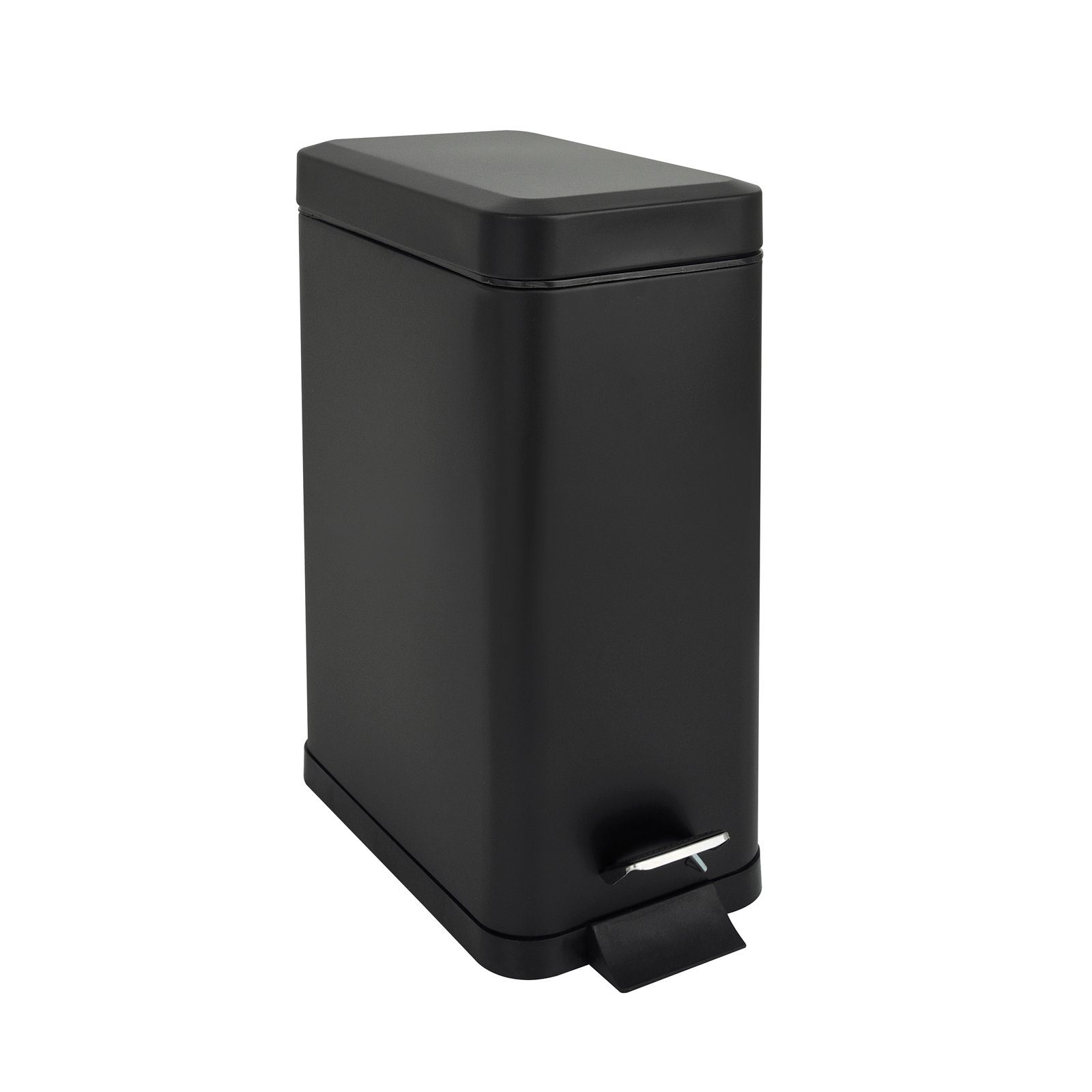 SVITA Mülleimer STM10, Treteimer, Softclose-Funktion, 18L, Pulverbeschichteter Stahl, Schwarz