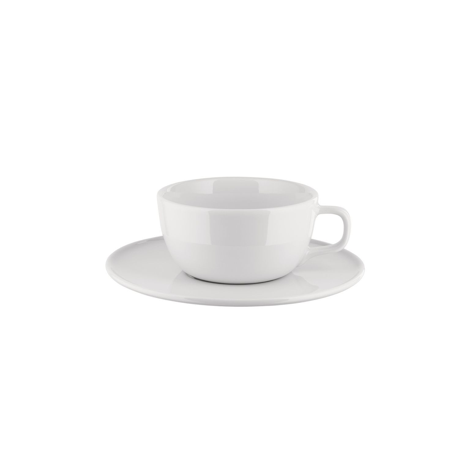 Alessi Tasse Itsumo Teetasse mit Untertasse, Porzellan, 4er Set
