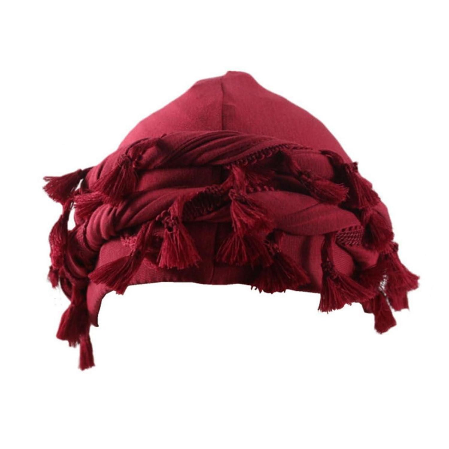 LuxusKollektion Turban Turban Herren Durag Kopftuch Kopfwickel Satin Twist Weinrot