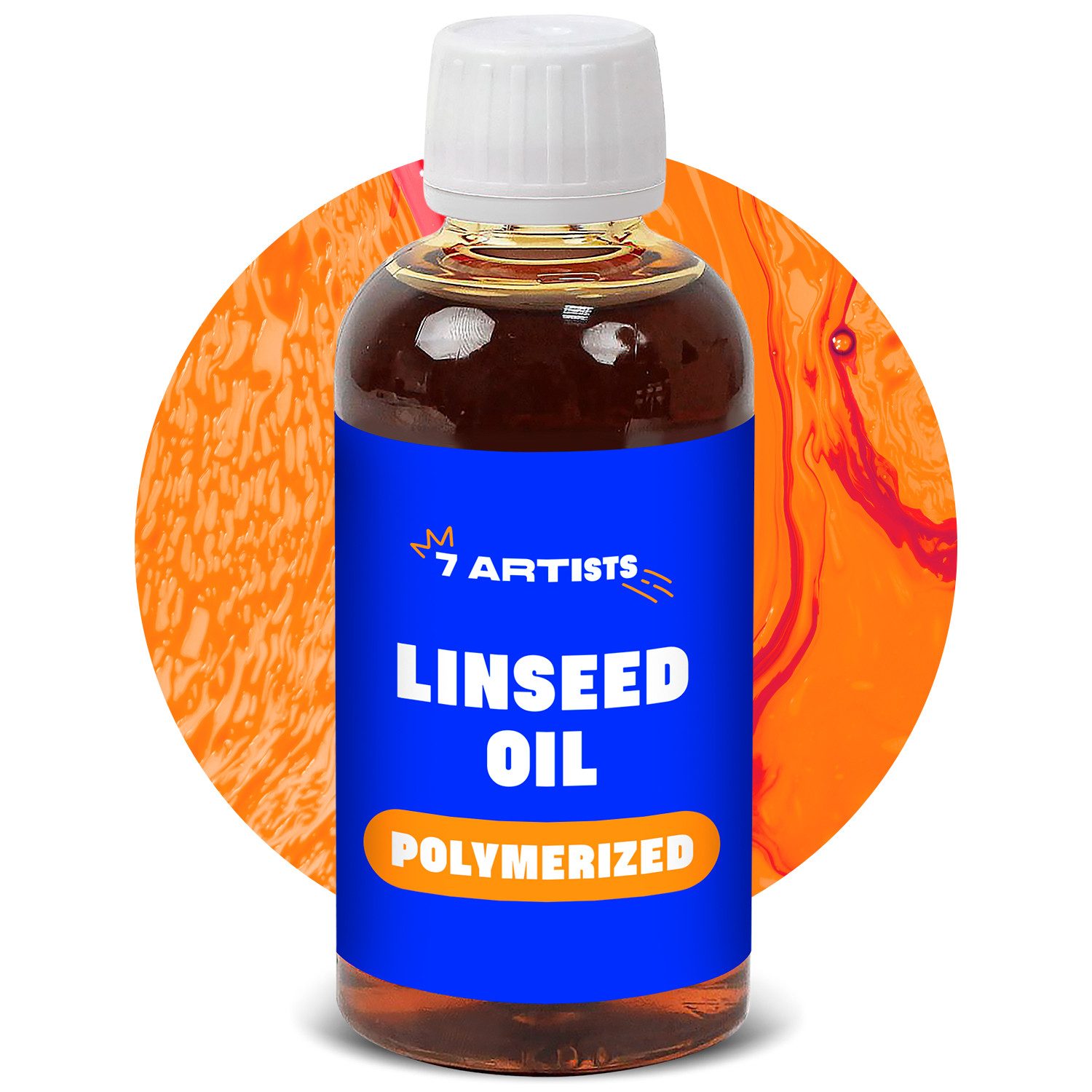 7 Artists Ölfarbe Leinöl Für Масляные краски 250 ml Flasche Polymerisiert, Linseed Oil