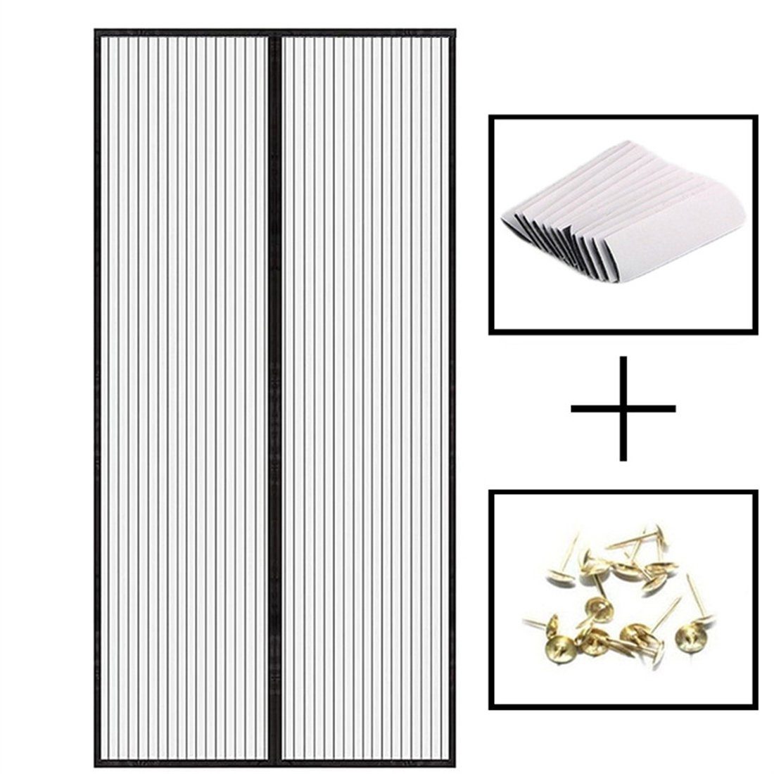 YOOdy~ Insektenschutz-Tür Fliegengitter Tür Magnetvorhang Bohren Insektenschutz ohne Vorhang