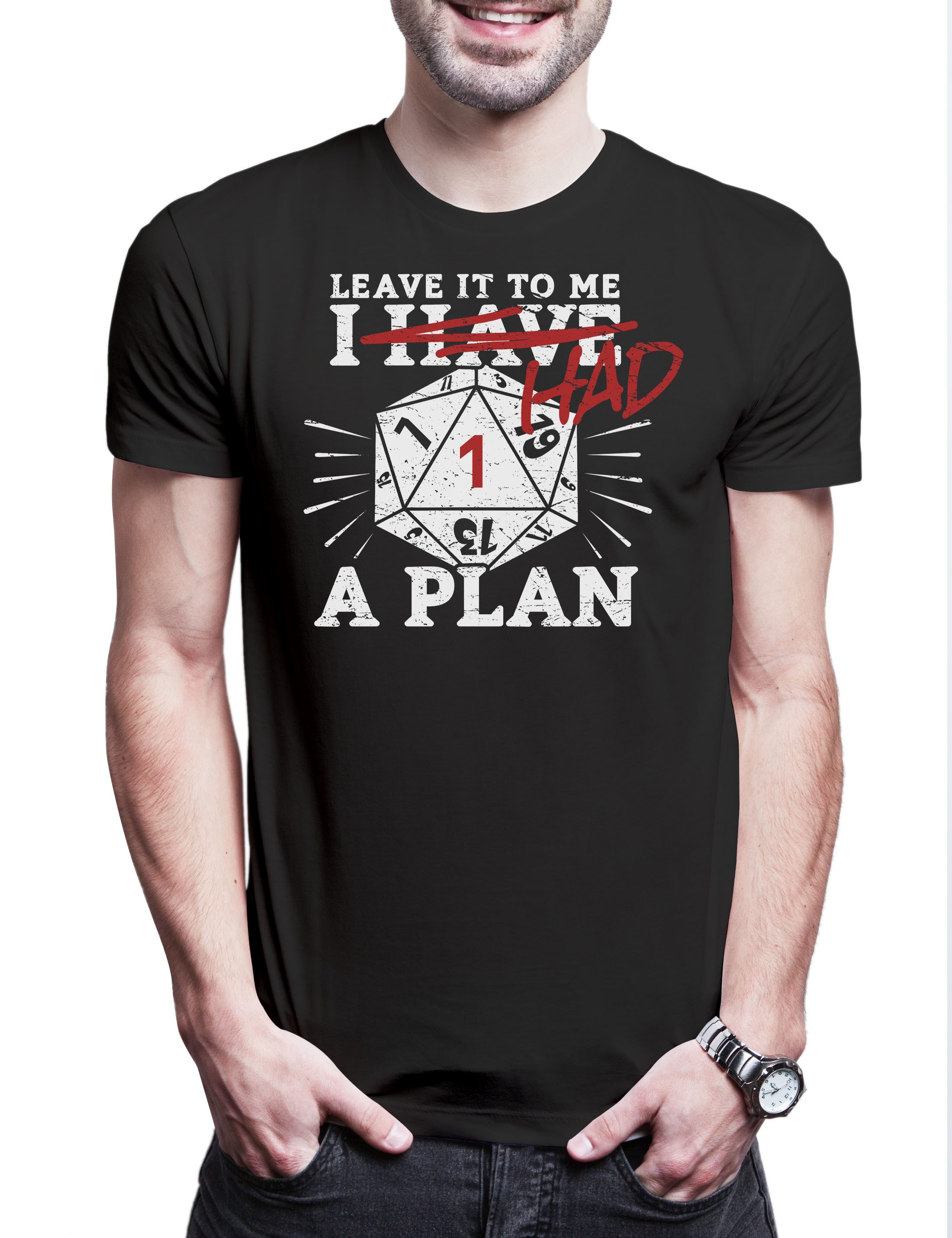 Urban Backwoods Print-Shirt RPG I Had A Plan Herren T-Shirt Pen Paper D&D Dungeons Role Würfel (1-tlg) Play Dragons Playing Roleplay