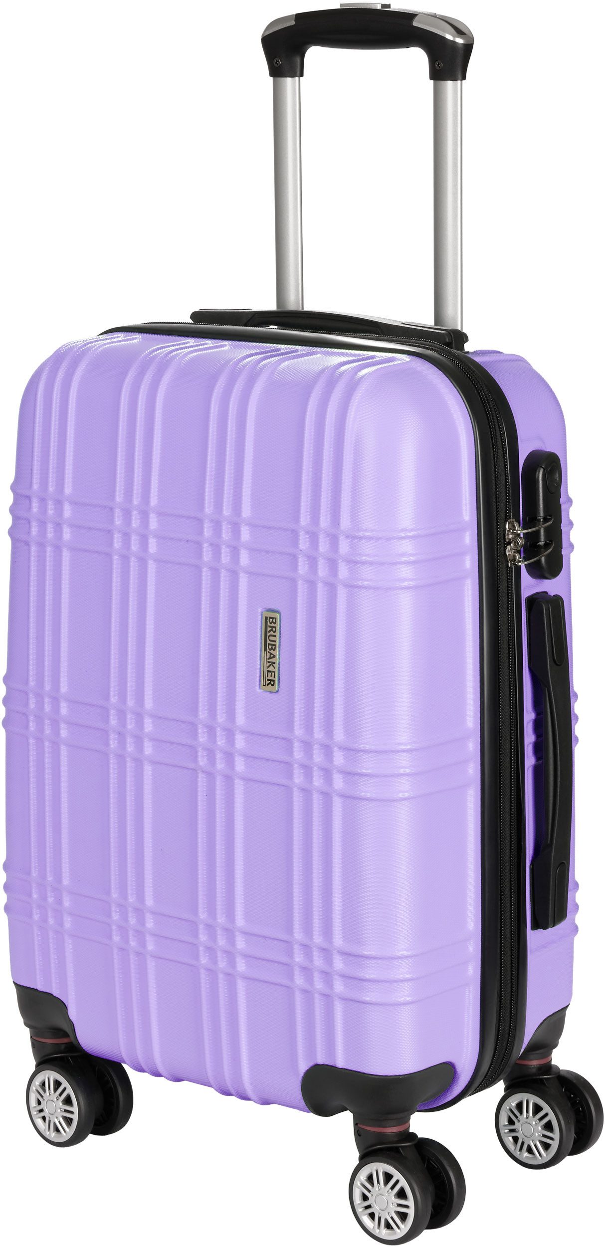 BRUBAKER Handgepäckkoffer Bahamas - Trolley 37 x 56 x 24,5 cm - Handgepäck Rollkoffer, 4 Rollen, Reisekoffer Trolley mit Zahlenschloss und komfortablem Gelgriff