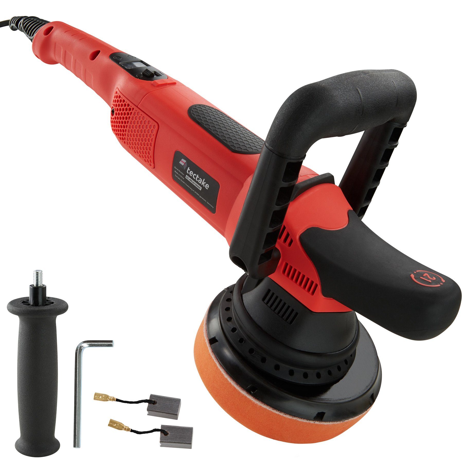 tectake Poliermaschine 3-teiliges Exzenter Полировальные машины-Set, Ø 15,00 mm, (3 tlg), 810 W und 1650 - 4800 U/min
