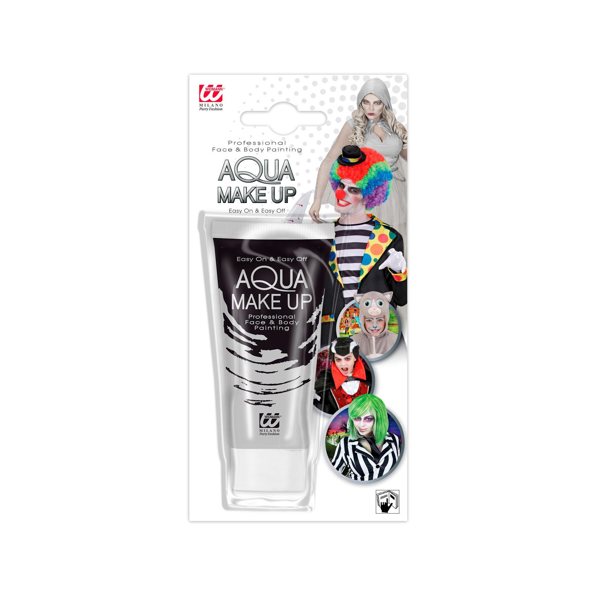 Theaterschminke Aqua Make-up - Tube 30 ml, Grau
