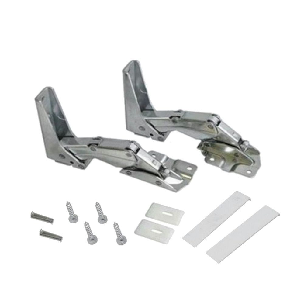 Trade-Shop Montagezubehör Türscharnier-Set passend für Smeg FR 132 A1, FR 132 A7, FR 132A, Geeignet für oben und unten am Kühlschrank / Gefrierschrank