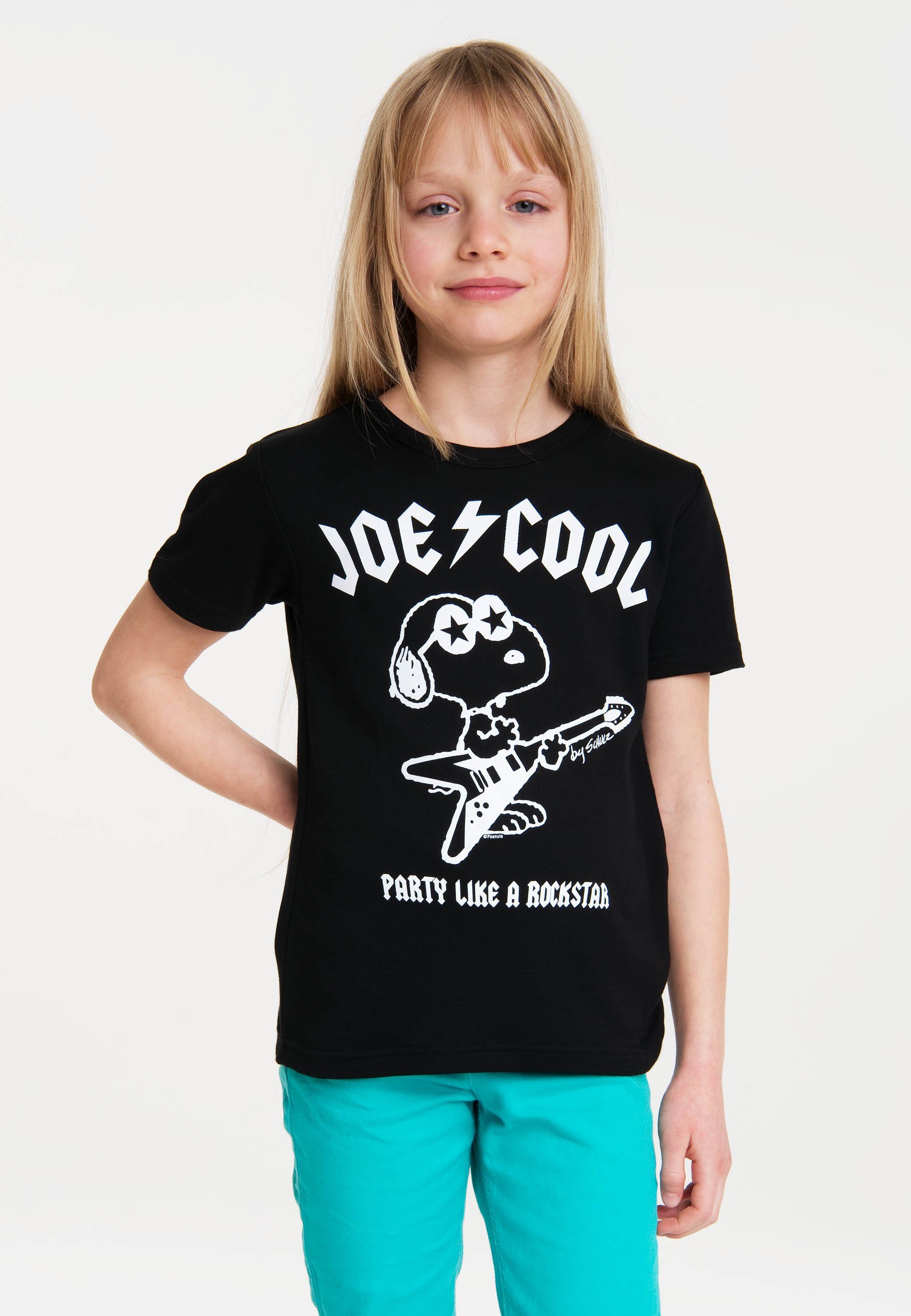 Kinder Kids (Gr. 92 -146) LOGOSHIRT T-Shirt Snoopy mit niedlichem Frontprint
