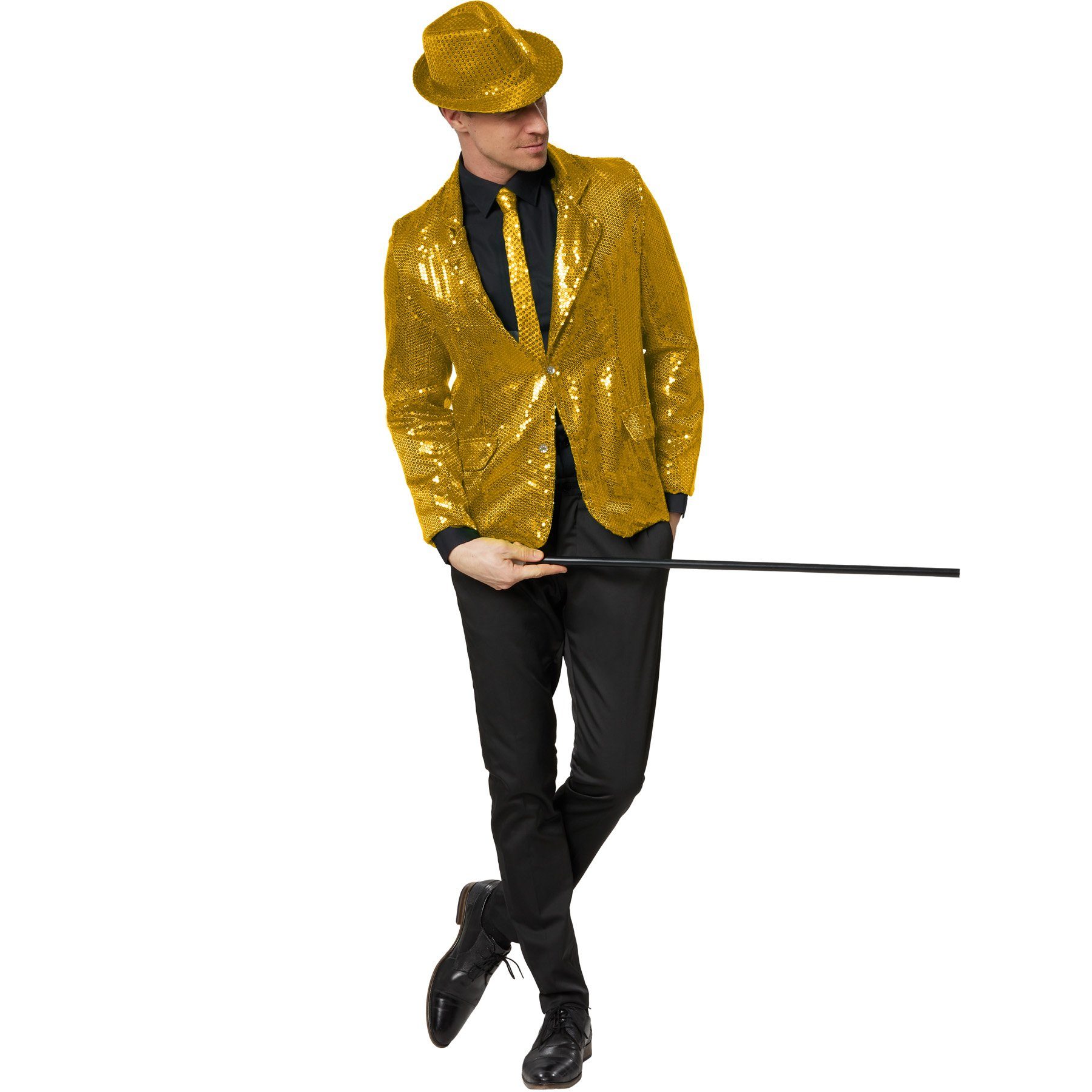 dressforfun Kostüm Faschingskleidung/Maskeradenverkleidung, Hutgröße 58/Höhe 11,5 cm, in gold, Einfarbiger Hut in Einheitsgröße, Formstabil und zu tragen