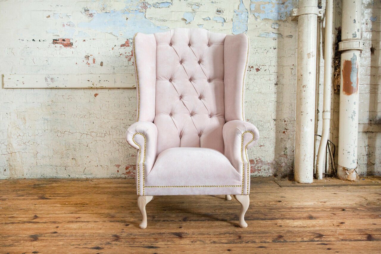 JVmoebel Кресла Chesterfield Кресла 1-Sitzer Polsterstuhl Textil Couch, Made in Europa