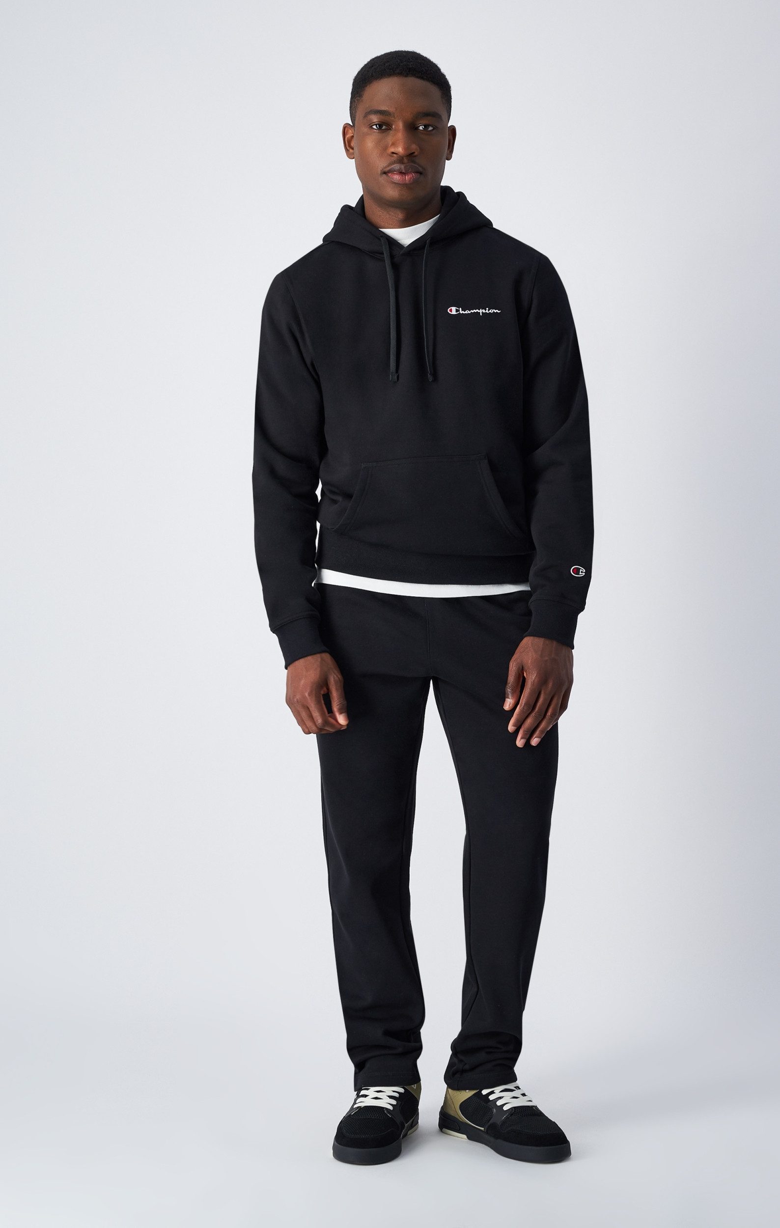 Champion Sweatshirt Herren Fleece-Hoodie mit kleinem günstig online kaufen