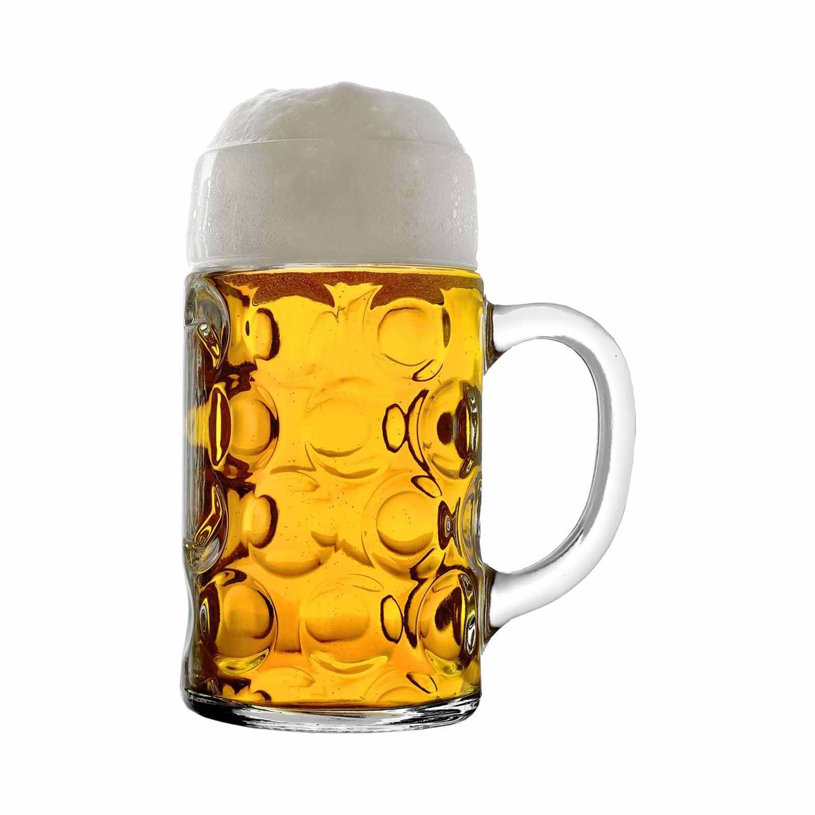 Stölzle Bierkrug Isar Bierkrüge 0,5l + 1l 4er Set, 4-tlg., Glas